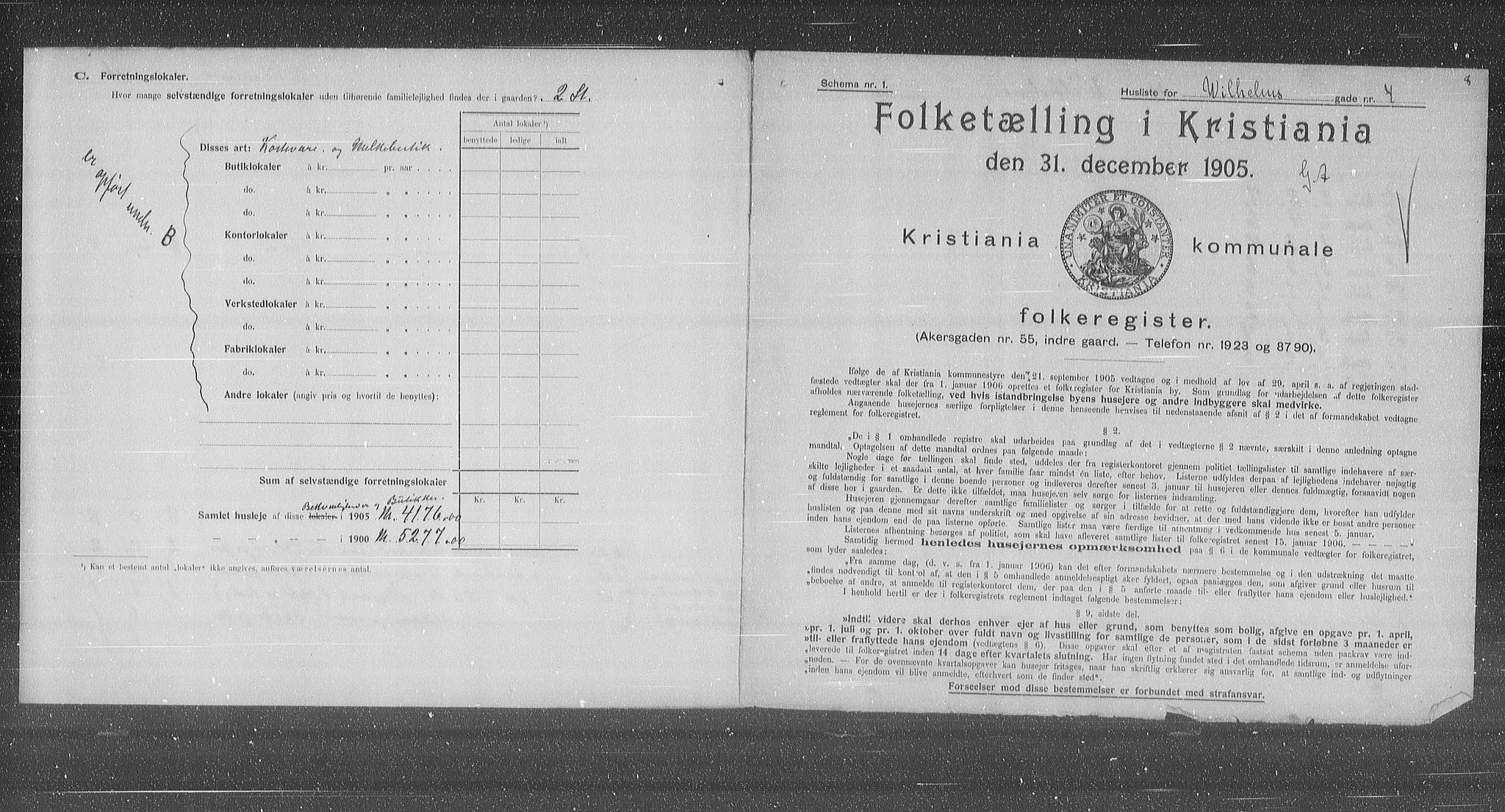 OBA, Kommunal folketelling 31.12.1905 for Kristiania kjøpstad, 1905, s. 67387