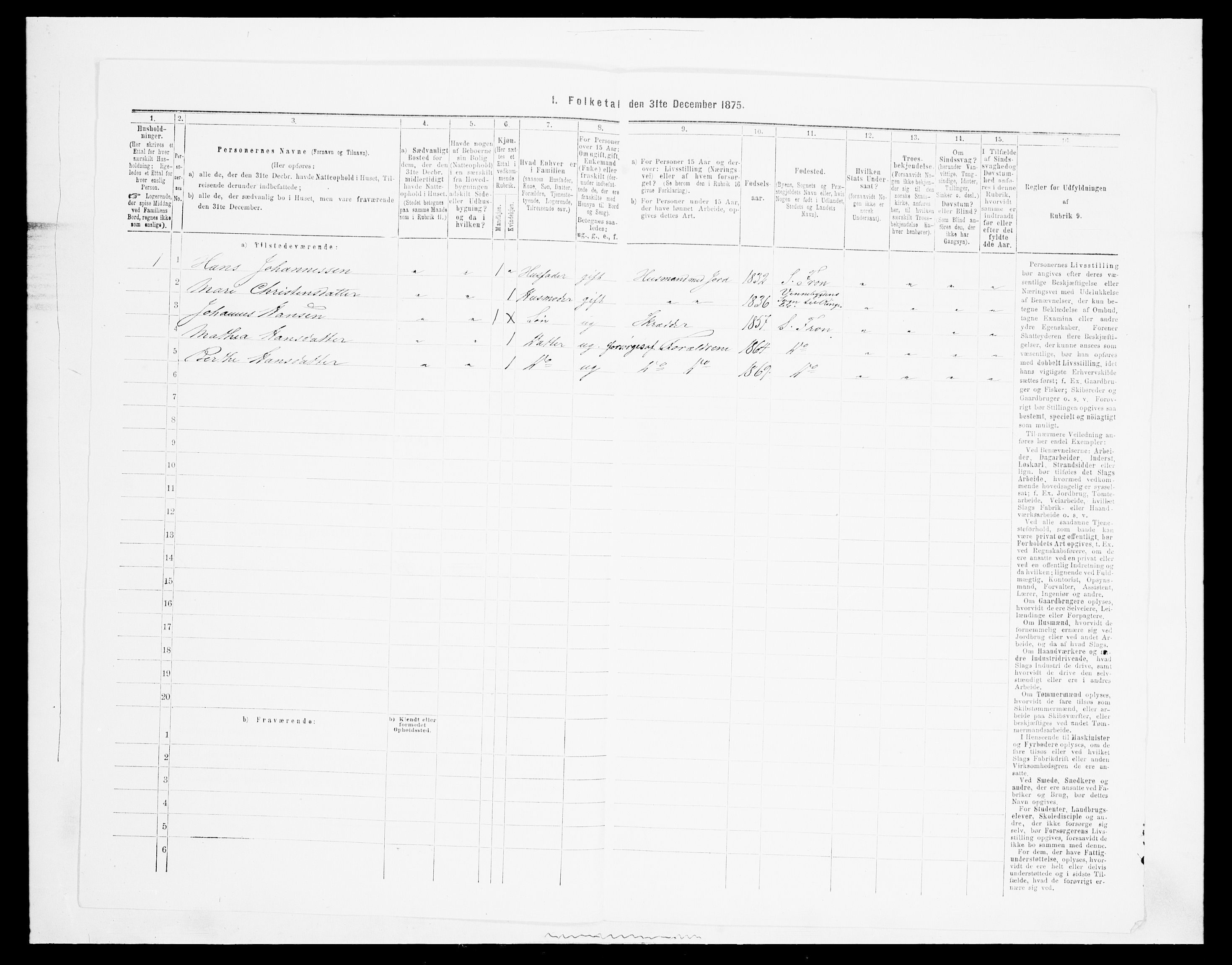 SAH, Folketelling 1875 for 0519P Sør-Fron prestegjeld, 1875, s. 704