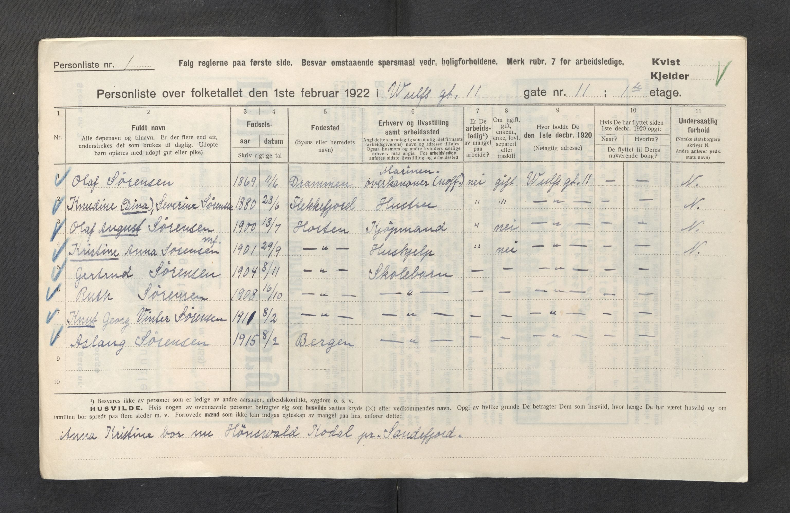 SAB, Kommunal folketelling 1922 for Bergen kjøpstad, 1922, s. 47724