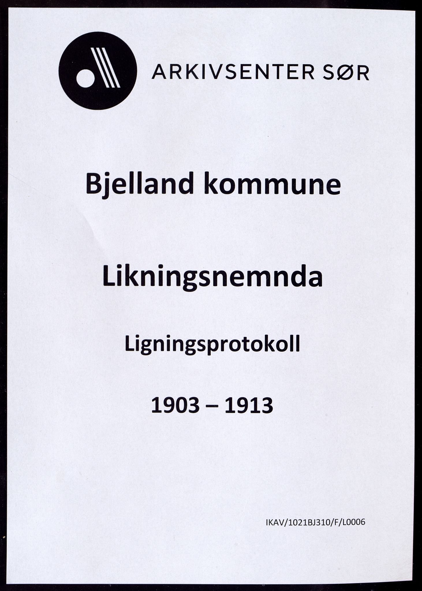 Bjelland kommune - Likningsnemnda, IKAV/1021BJ310/F/L0006: Likningsprotokoll, 1903-1913