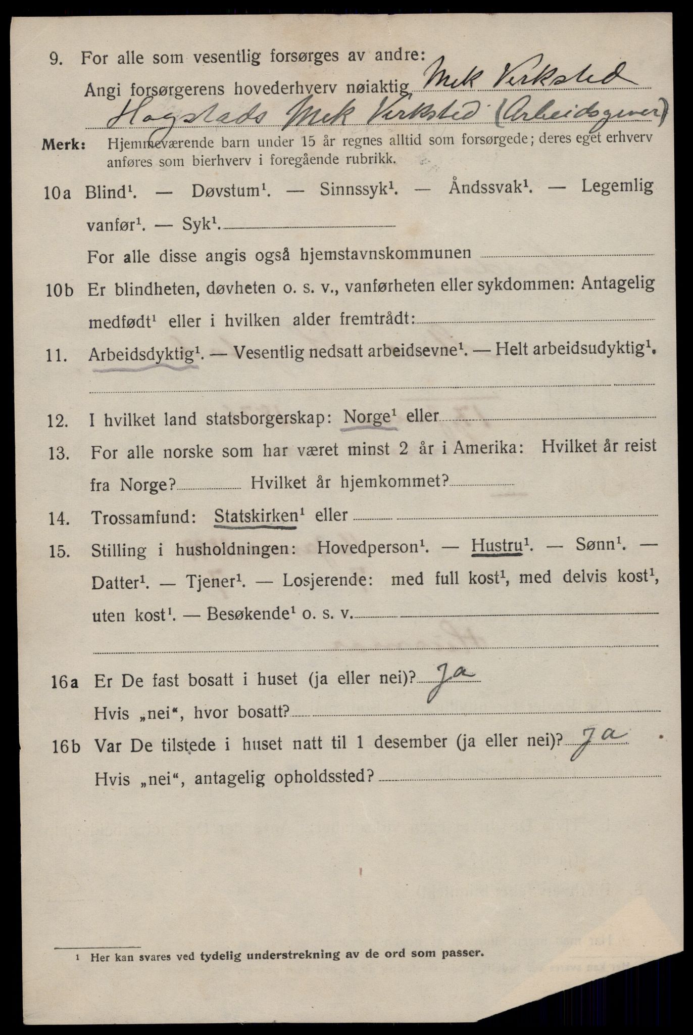 SAST, Folketelling 1920 for 1102 Sandnes ladested, 1920, s. 5137