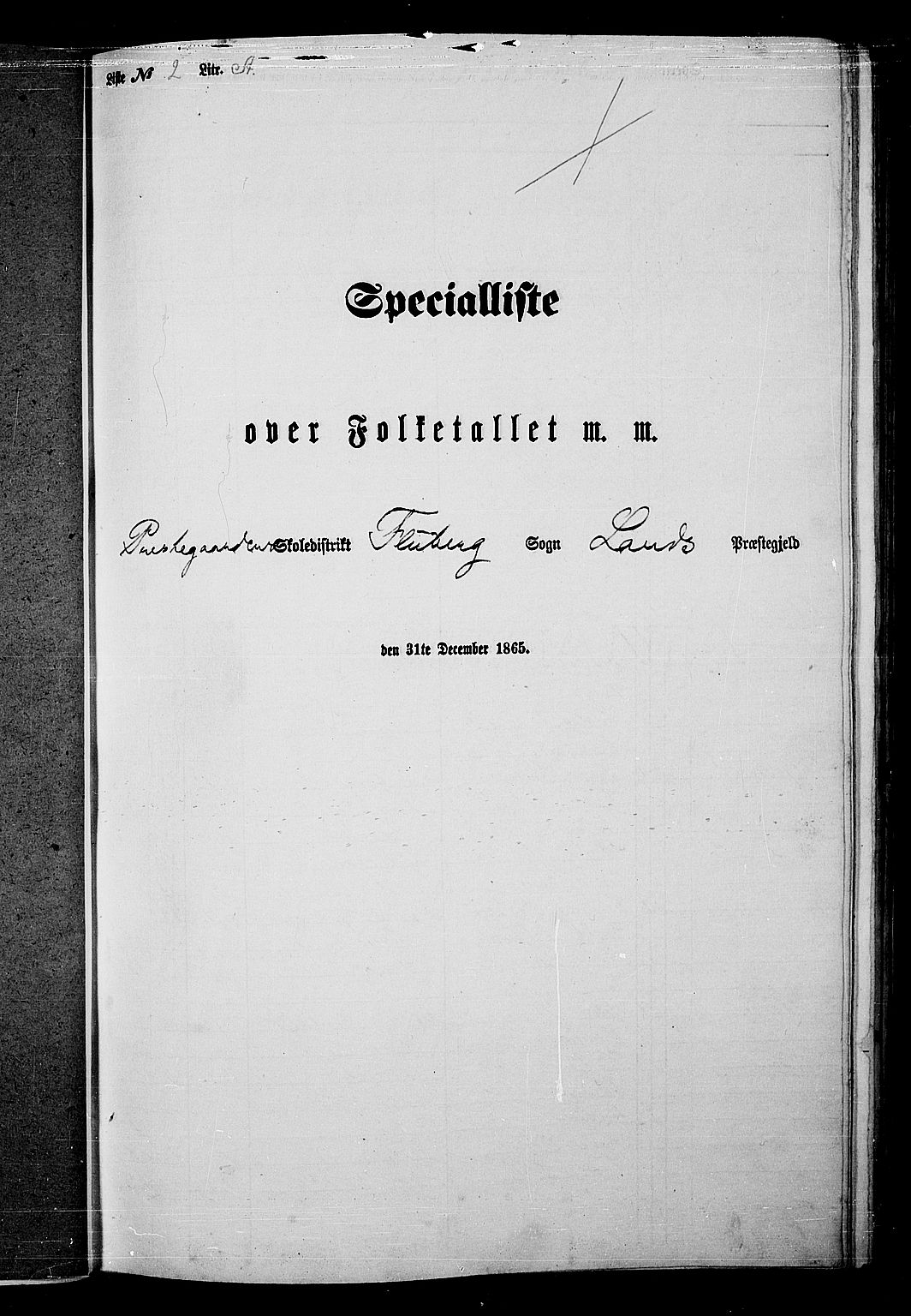 RA, Folketelling 1865 for 0536P Land prestegjeld, 1865, s. 269