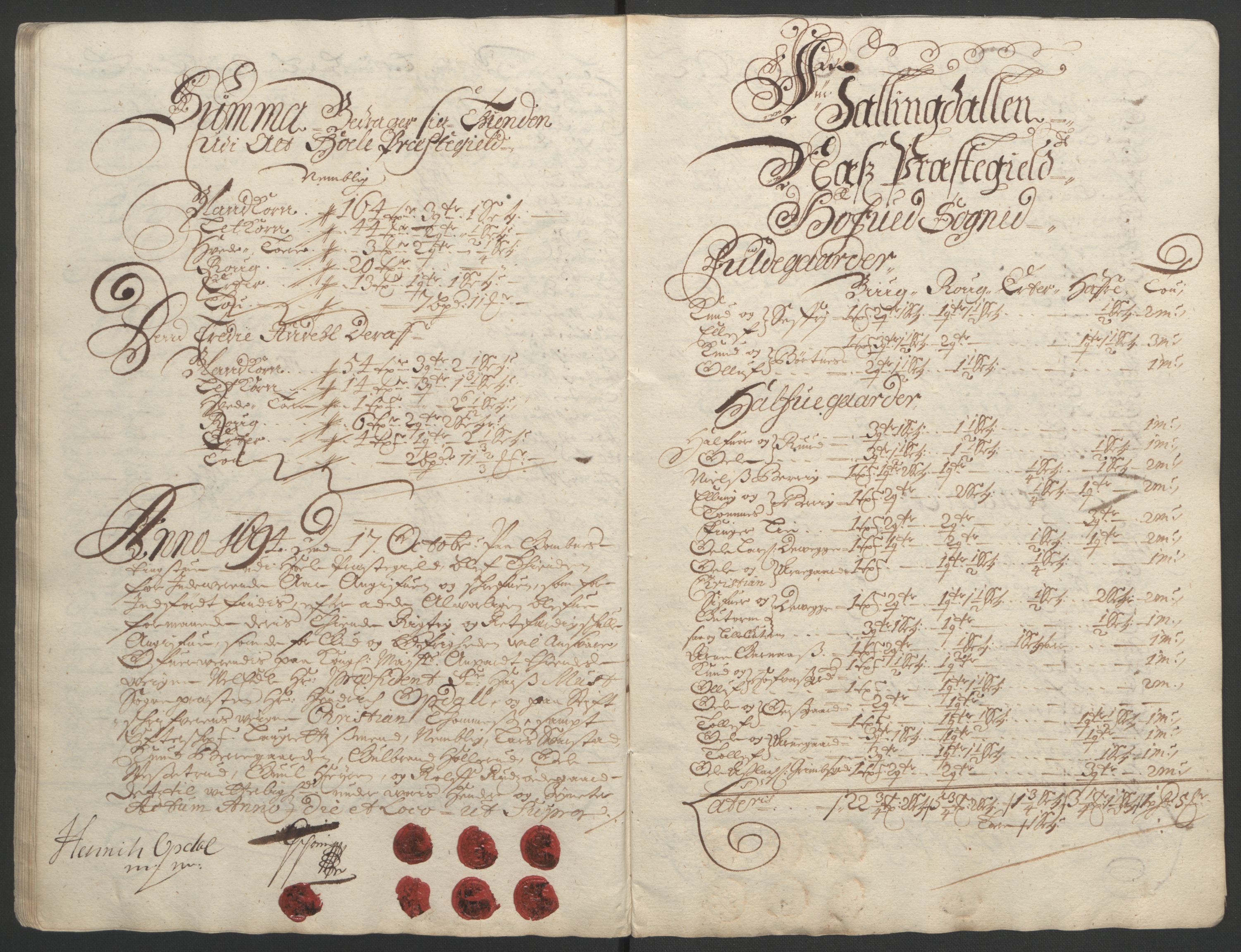 Rentekammeret inntil 1814, Reviderte regnskaper, Fogderegnskap, AV/RA-EA-4092/R22/L1451: Fogderegnskap Ringerike, Hallingdal og Buskerud, 1694, s. 272