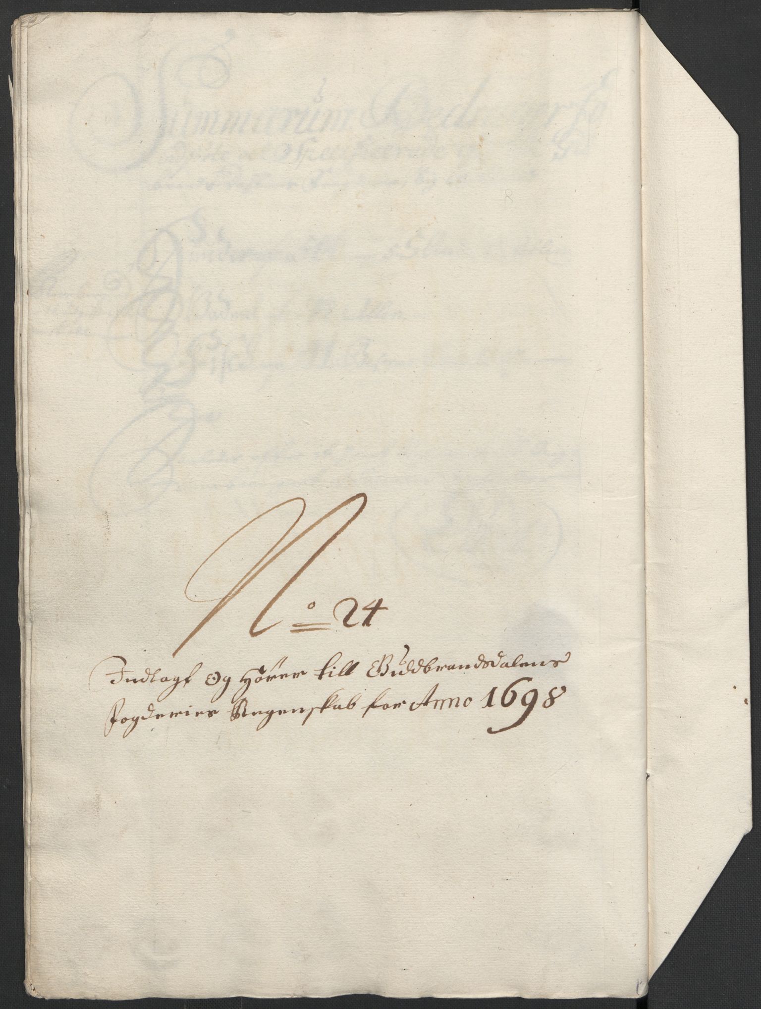 Rentekammeret inntil 1814, Reviderte regnskaper, Fogderegnskap, RA/EA-4092/R17/L1171: Fogderegnskap Gudbrandsdal, 1698, s. 212