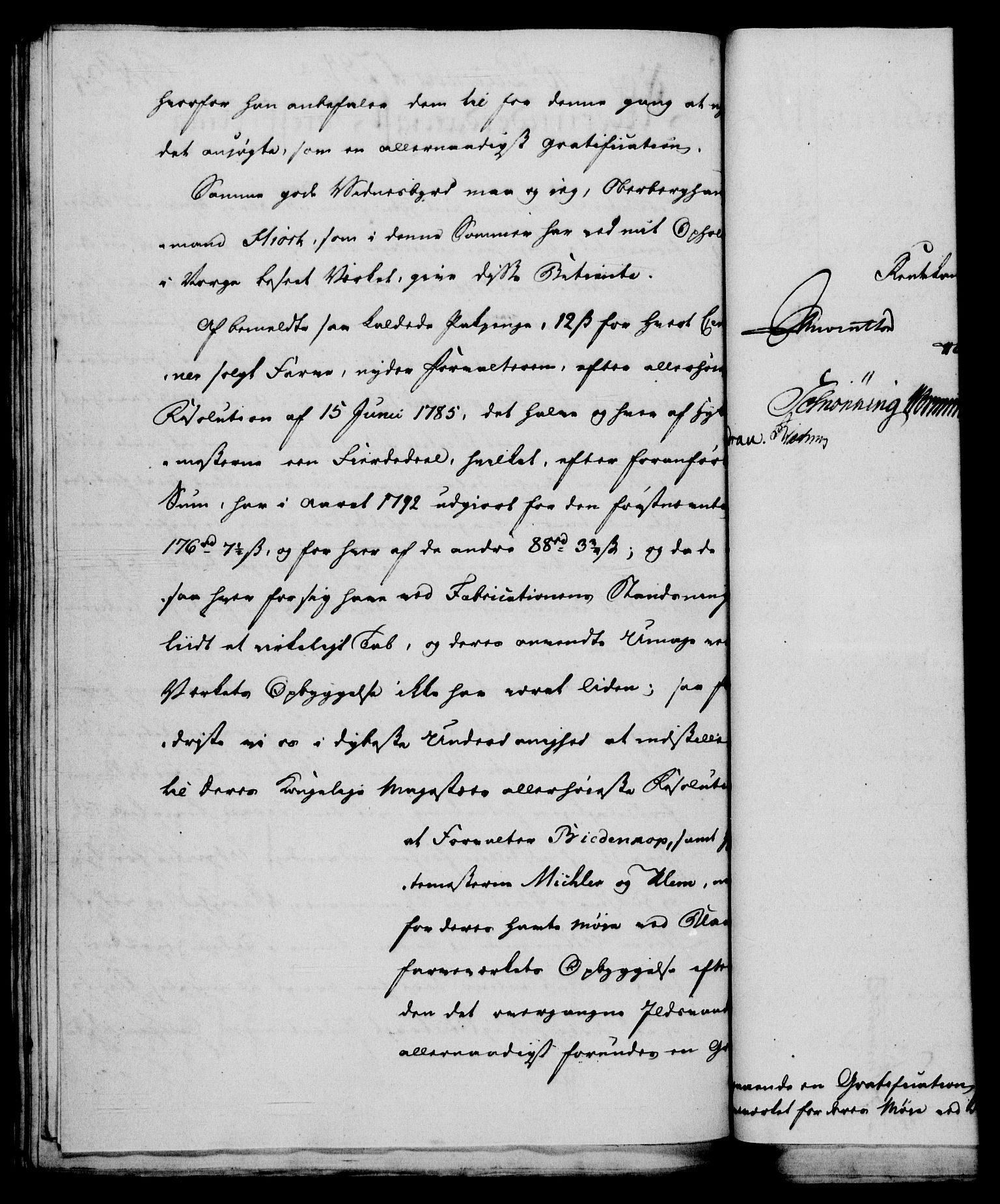 Rentekammeret, Renteskriverkontorene, AV/RA-EA-3115/M/Mf/Mfb/L0002: Relasjons- og resolusjonsprotokoll med register (merket RK 54.8), 1793-1795