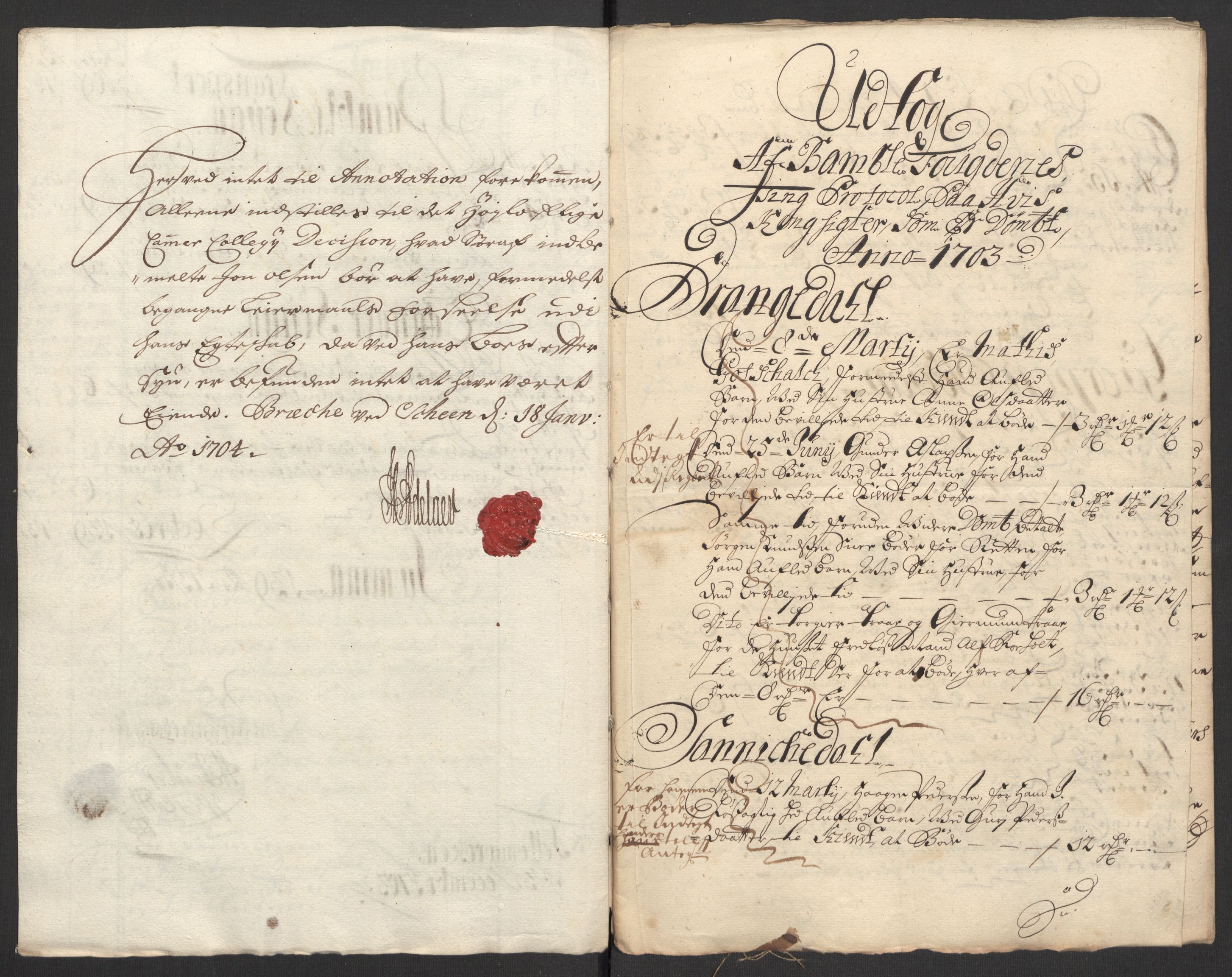 Rentekammeret inntil 1814, Reviderte regnskaper, Fogderegnskap, AV/RA-EA-4092/R36/L2109: Fogderegnskap Øvre og Nedre Telemark og Bamble, 1703, s. 55