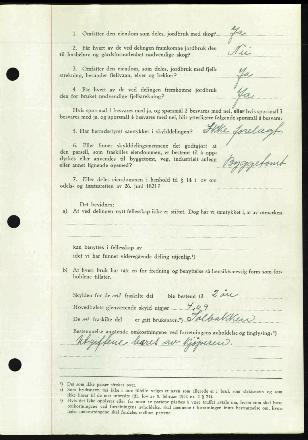 Romsdal sorenskriveri, SAT/A-4149/1/2/2C: Pantebok nr. A24, 1947-1947, Dagboknr: 3234/1947