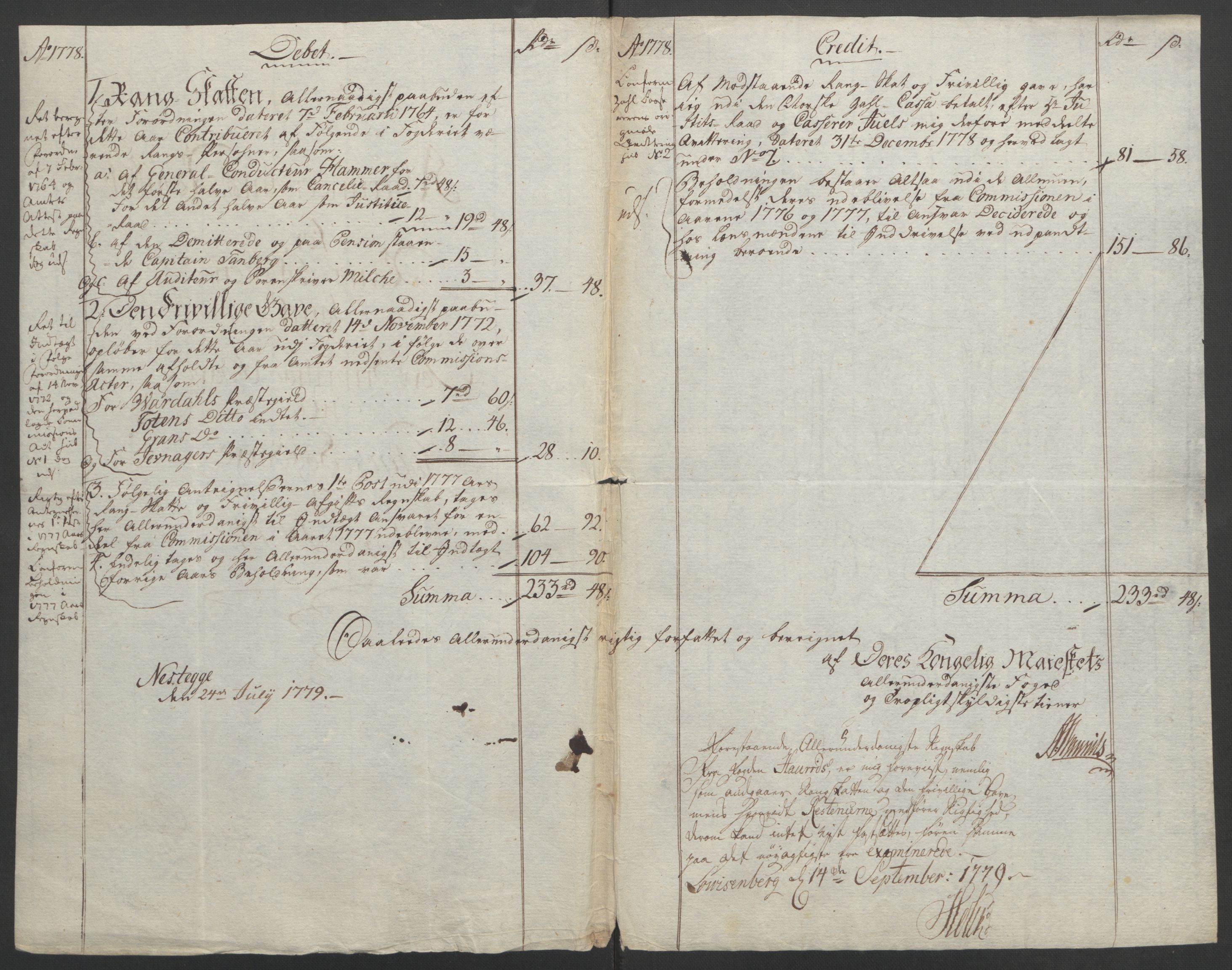 Rentekammeret inntil 1814, Reviderte regnskaper, Fogderegnskap, RA/EA-4092/R19/L1399: Fogderegnskap Toten, Hadeland og Vardal, 1762-1783, s. 467