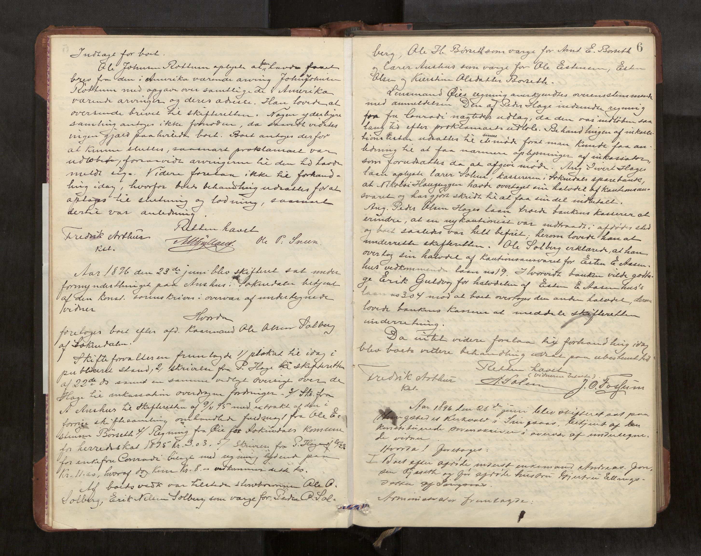 Gauldal sorenskriveri, AV/SAT-A-0014/1/3/3B/L0004: Skiftebehandlingsprotokoll, 1896-1905, s. 6