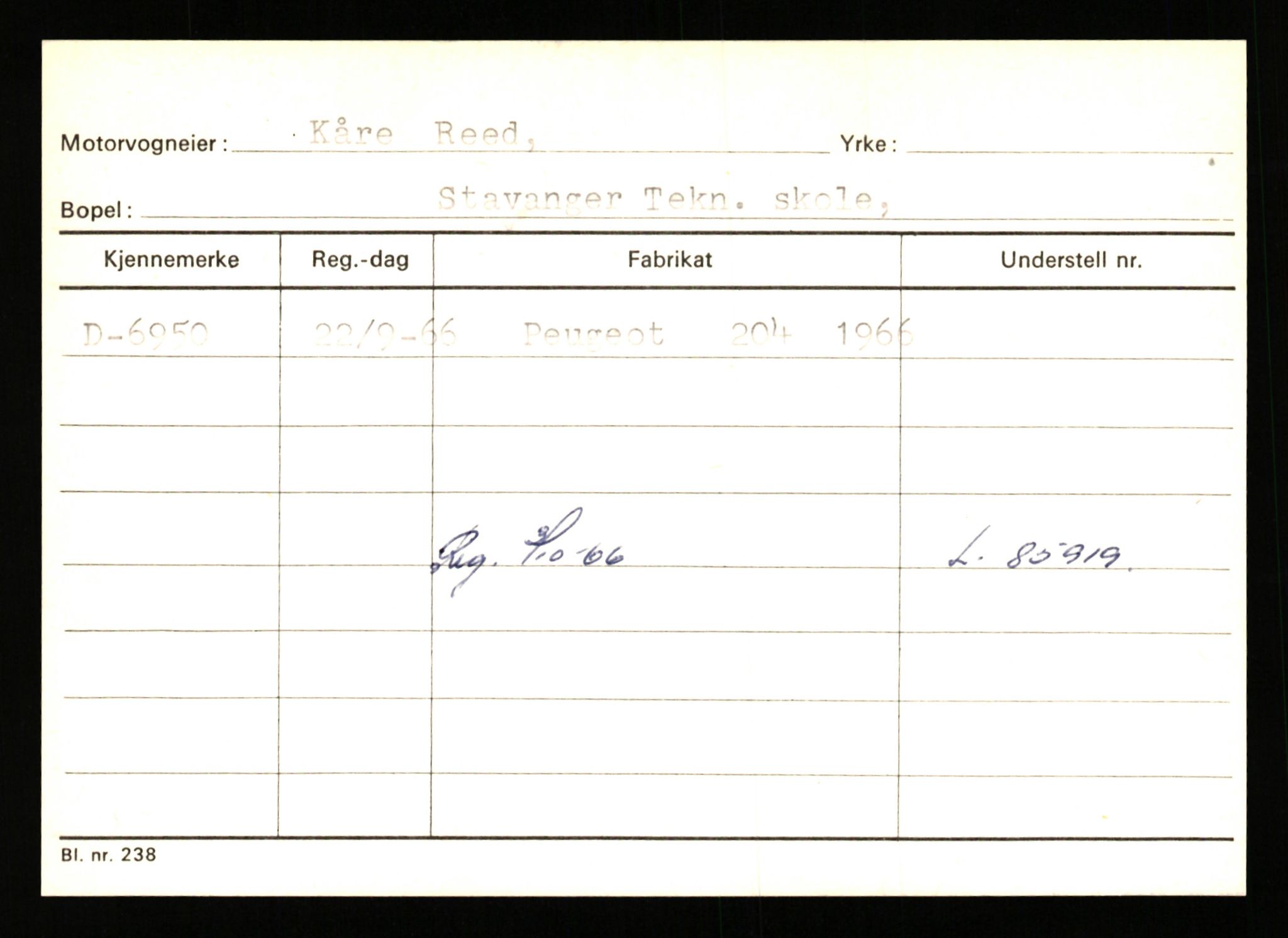 Stavanger trafikkstasjon, AV/SAST-A-101942/0/G/L0002: Registreringsnummer: 5791 - 10405, 1930-1971, s. 501