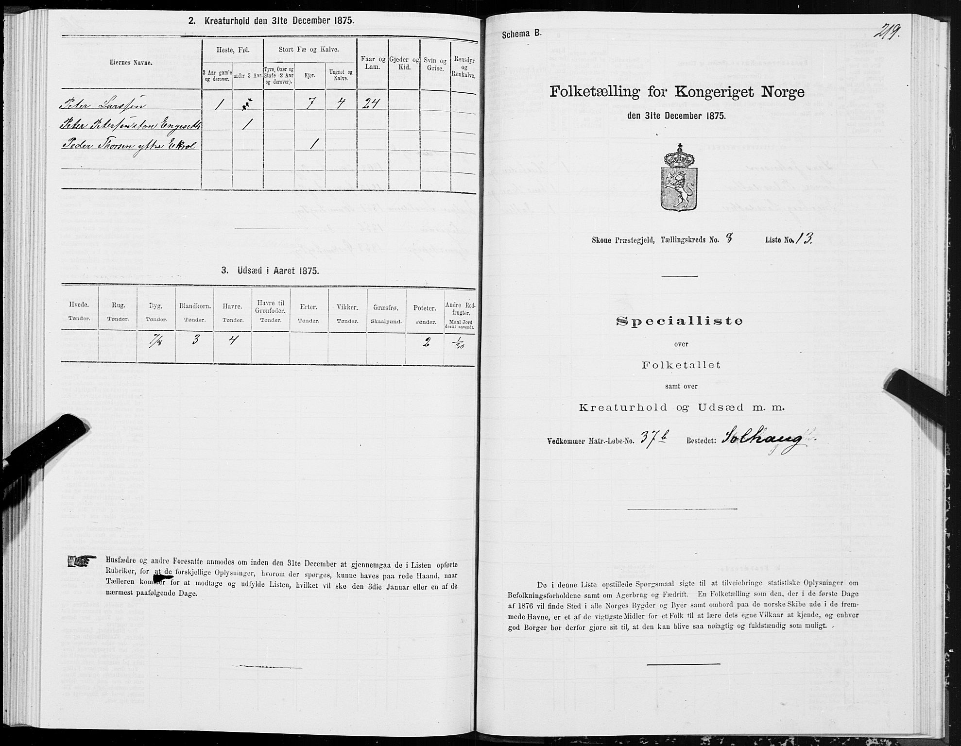 SAT, Folketelling 1875 for 1529P Skodje prestegjeld, 1875, s. 2219