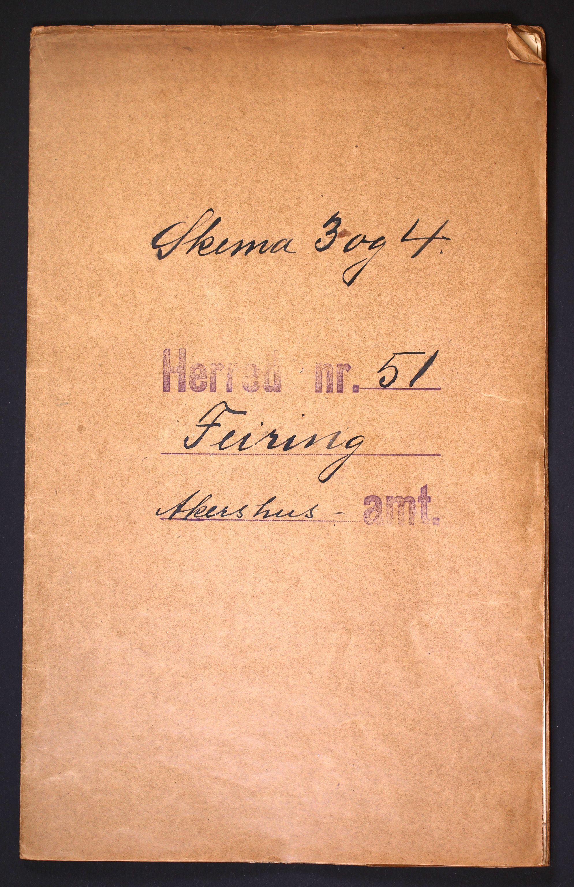 RA, Folketelling 1910 for 0240 Feiring herred, 1910, s. 1