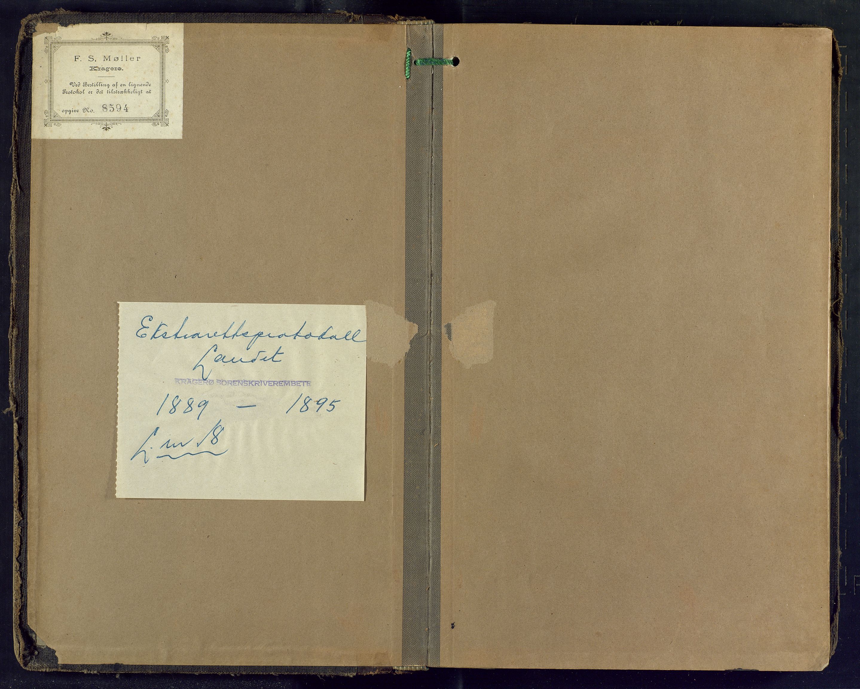 Bamble sorenskriveri, SAKO/A-214/F/Fc/Fca/L0015: Ekstrarettsprotokoll, 1889-1895