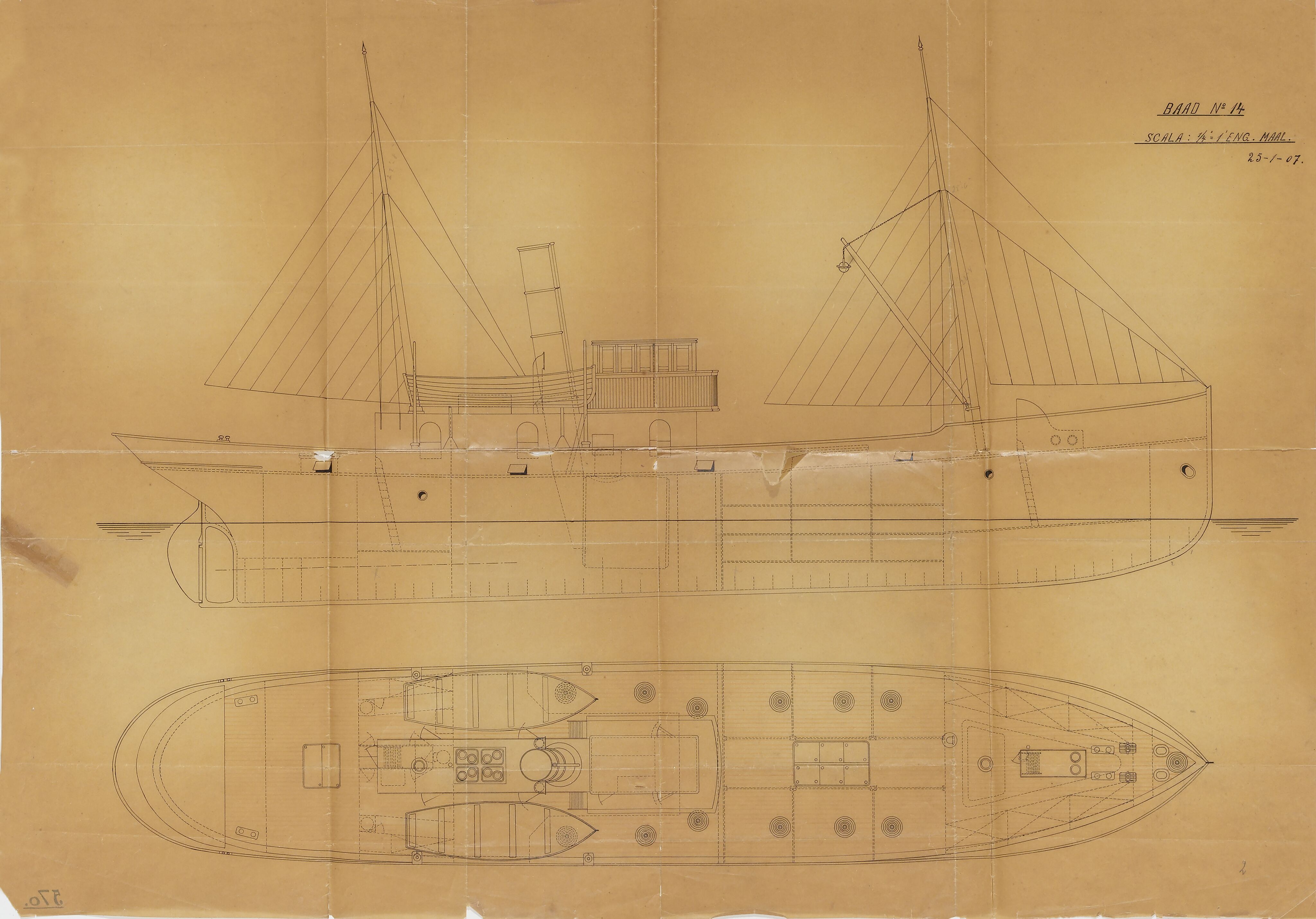 A.M. Liaaen, IKAM/P-00090/T/Tb/Tba/L0012/0002: Tegninger Aalesund Mekaniske Verksted, 1907