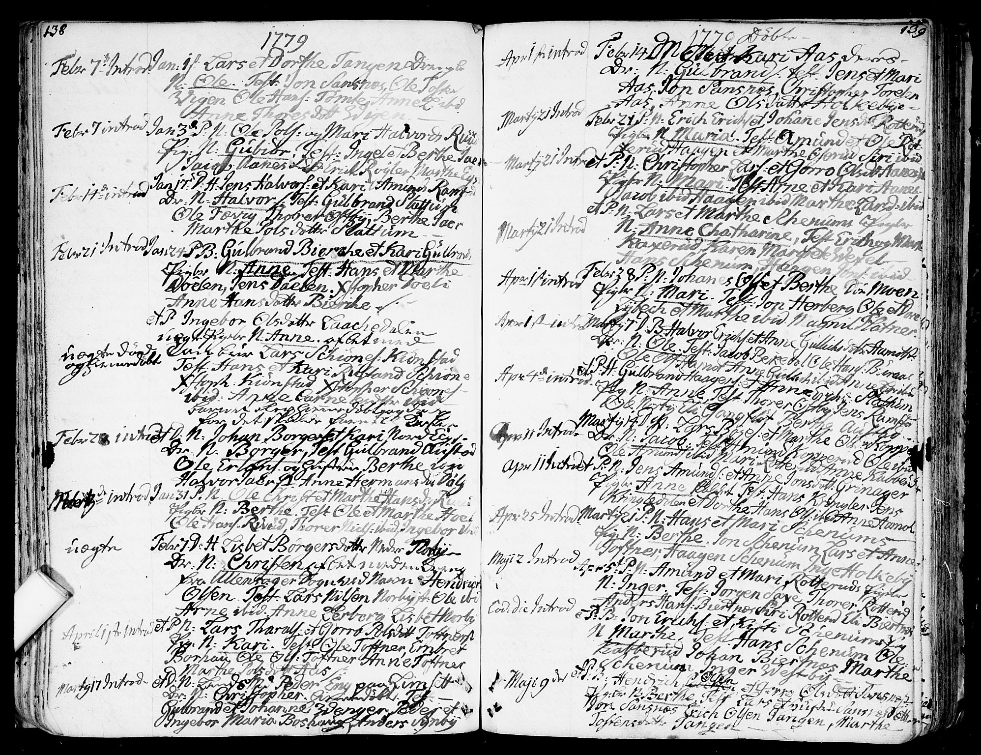Nannestad prestekontor Kirkebøker, AV/SAO-A-10414a/F/Fa/L0007: Ministerialbok nr. I 7, 1754-1791, s. 138-139
