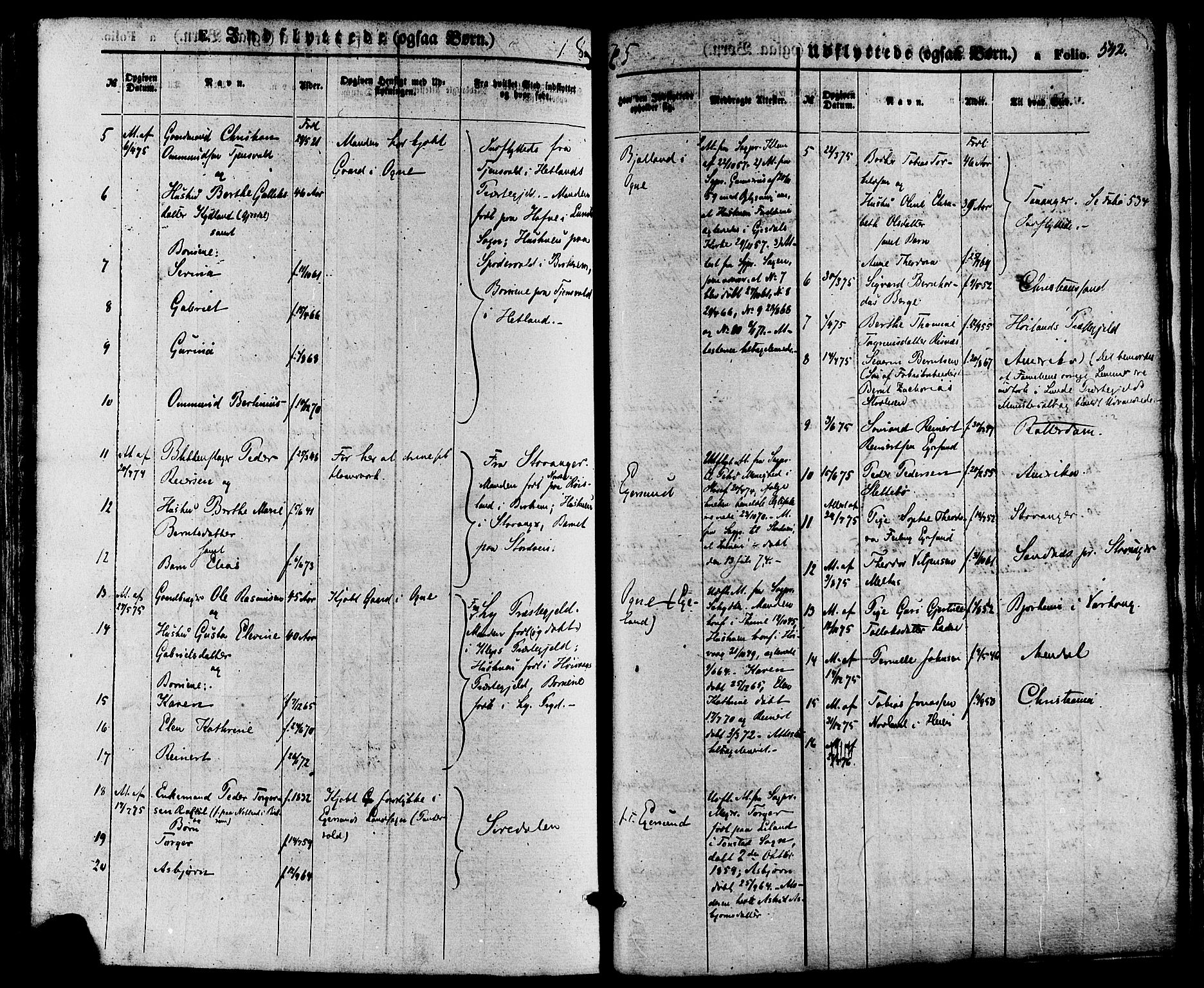 Eigersund sokneprestkontor, AV/SAST-A-101807/S08/L0014: Ministerialbok nr. A 13, 1866-1878, s. 542