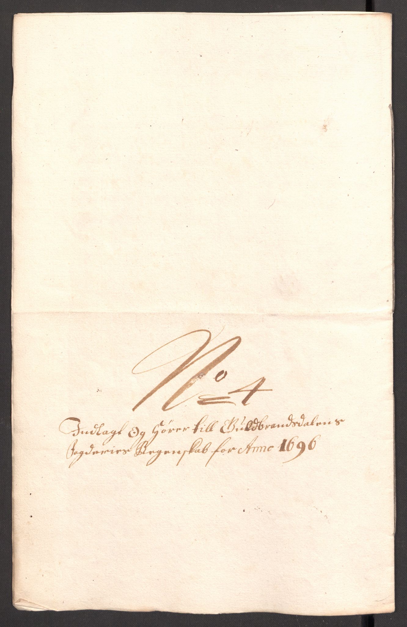 Rentekammeret inntil 1814, Reviderte regnskaper, Fogderegnskap, RA/EA-4092/R17/L1170: Fogderegnskap Gudbrandsdal, 1696-1697, s. 47