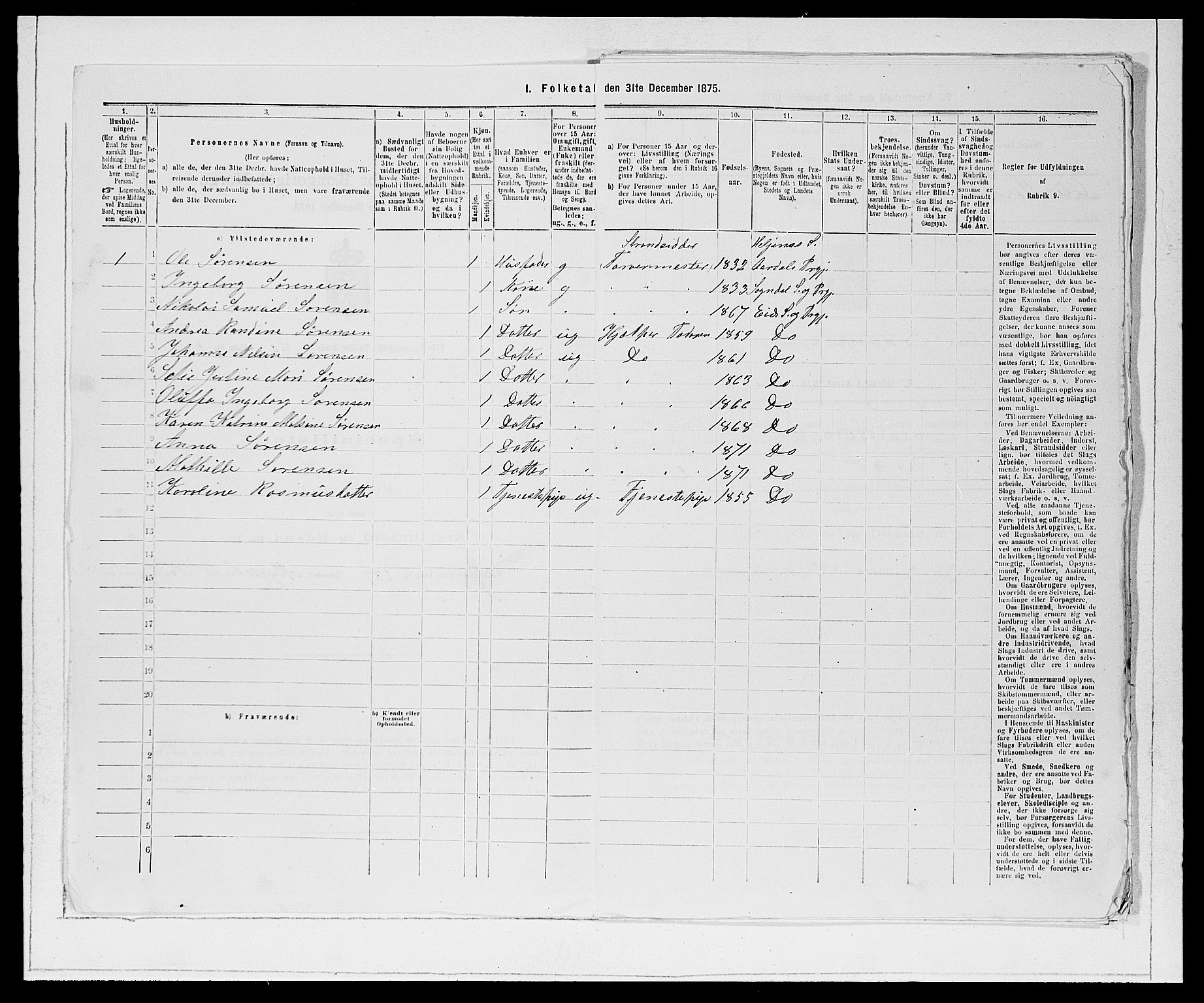 SAB, Folketelling 1875 for 1443P Eid prestegjeld, 1875, s. 554