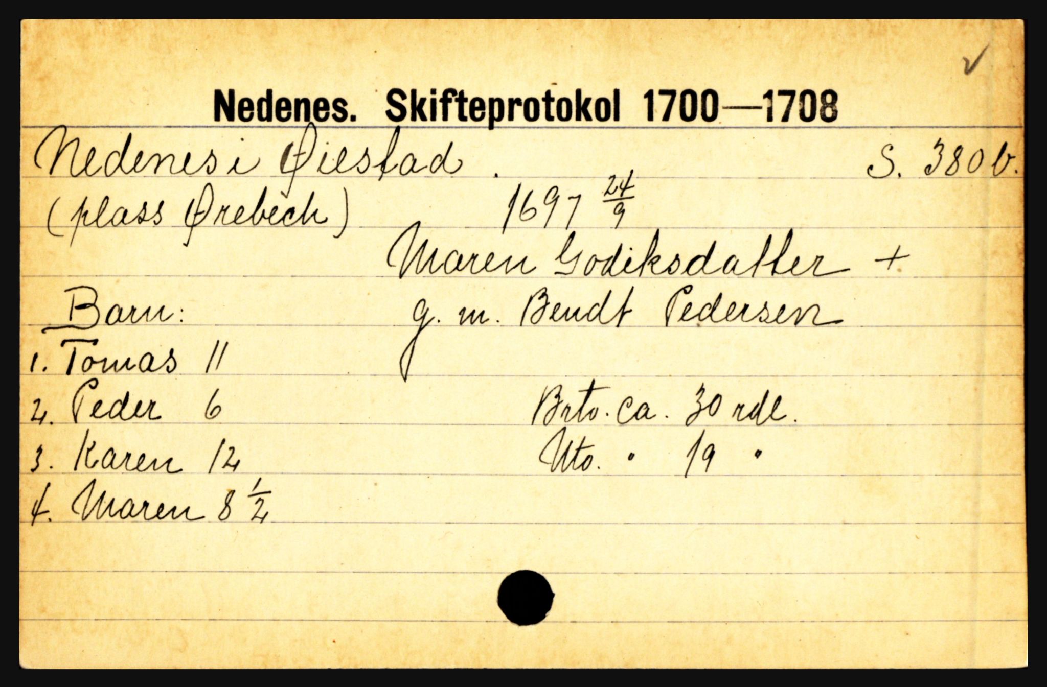 Nedenes sorenskriveri før 1824, AV/SAK-1221-0007/H, s. 21423