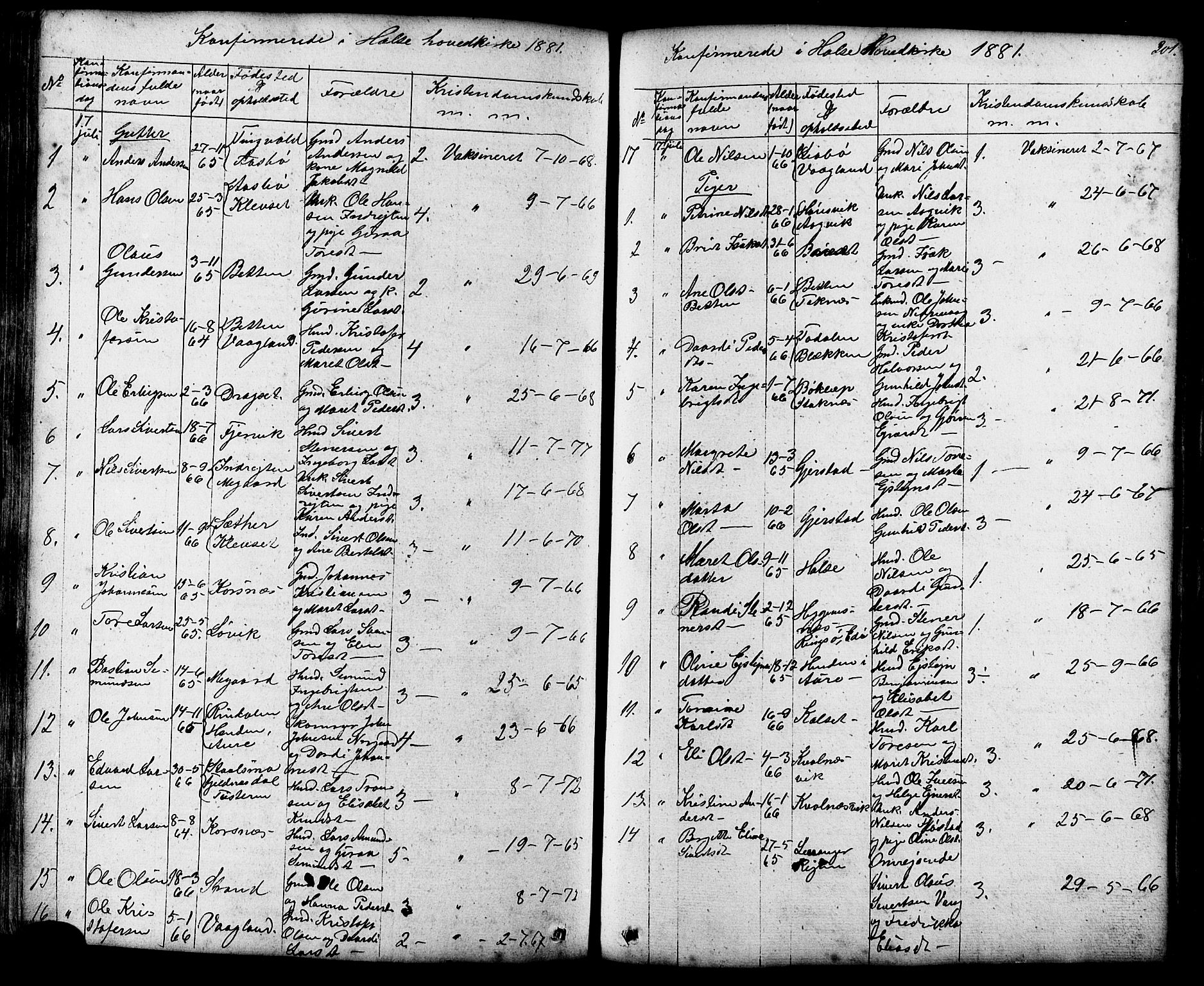 Ministerialprotokoller, klokkerbøker og fødselsregistre - Møre og Romsdal, SAT/A-1454/576/L0890: Klokkerbok nr. 576C01, 1837-1908, s. 301