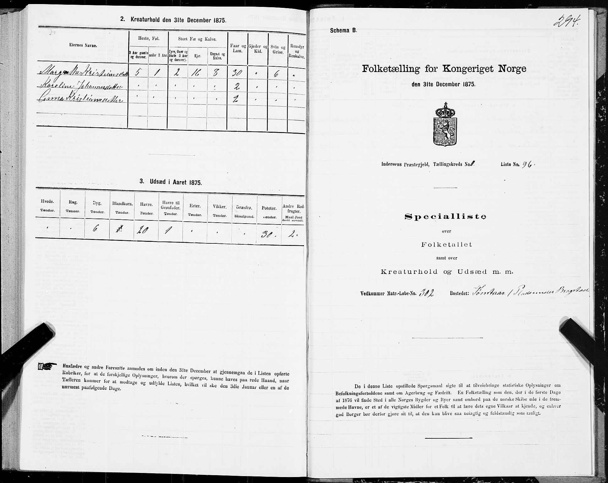 SAT, Folketelling 1875 for 1729P Inderøy prestegjeld, 1875, s. 6294
