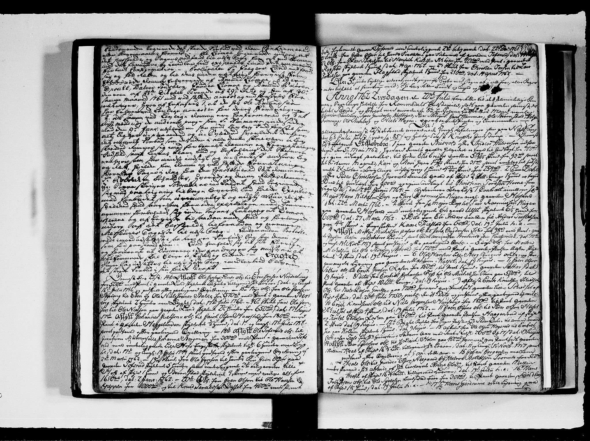Hedemarken sorenskriveri, SAH/TING-034/G/Gb/L0050A: Tingbok, 1761-1768, s. 95b-96a