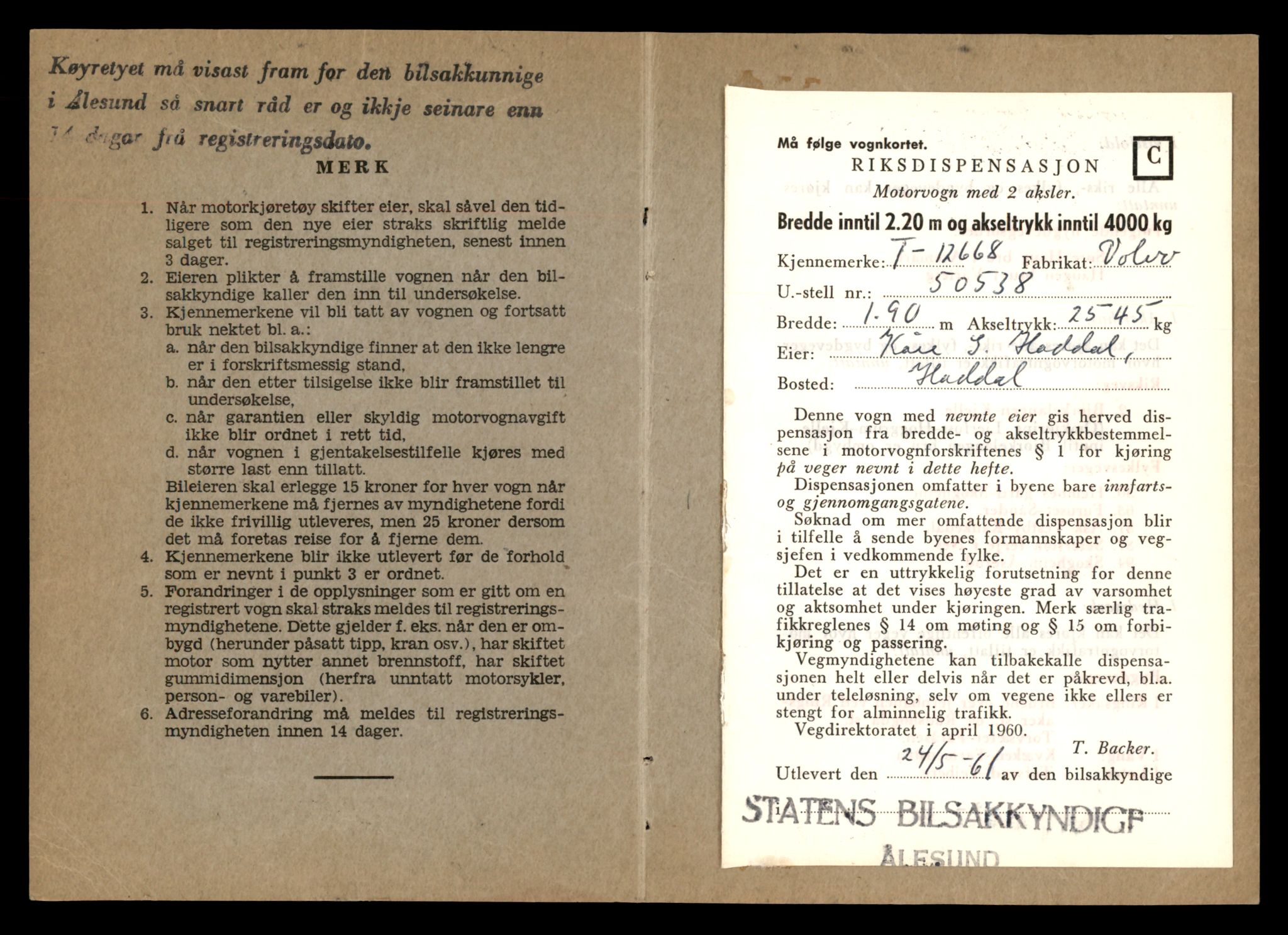 Møre og Romsdal vegkontor - Ålesund trafikkstasjon, AV/SAT-A-4099/F/Fe/L0035: Registreringskort for kjøretøy T 12653 - T 12829, 1927-1998, s. 283