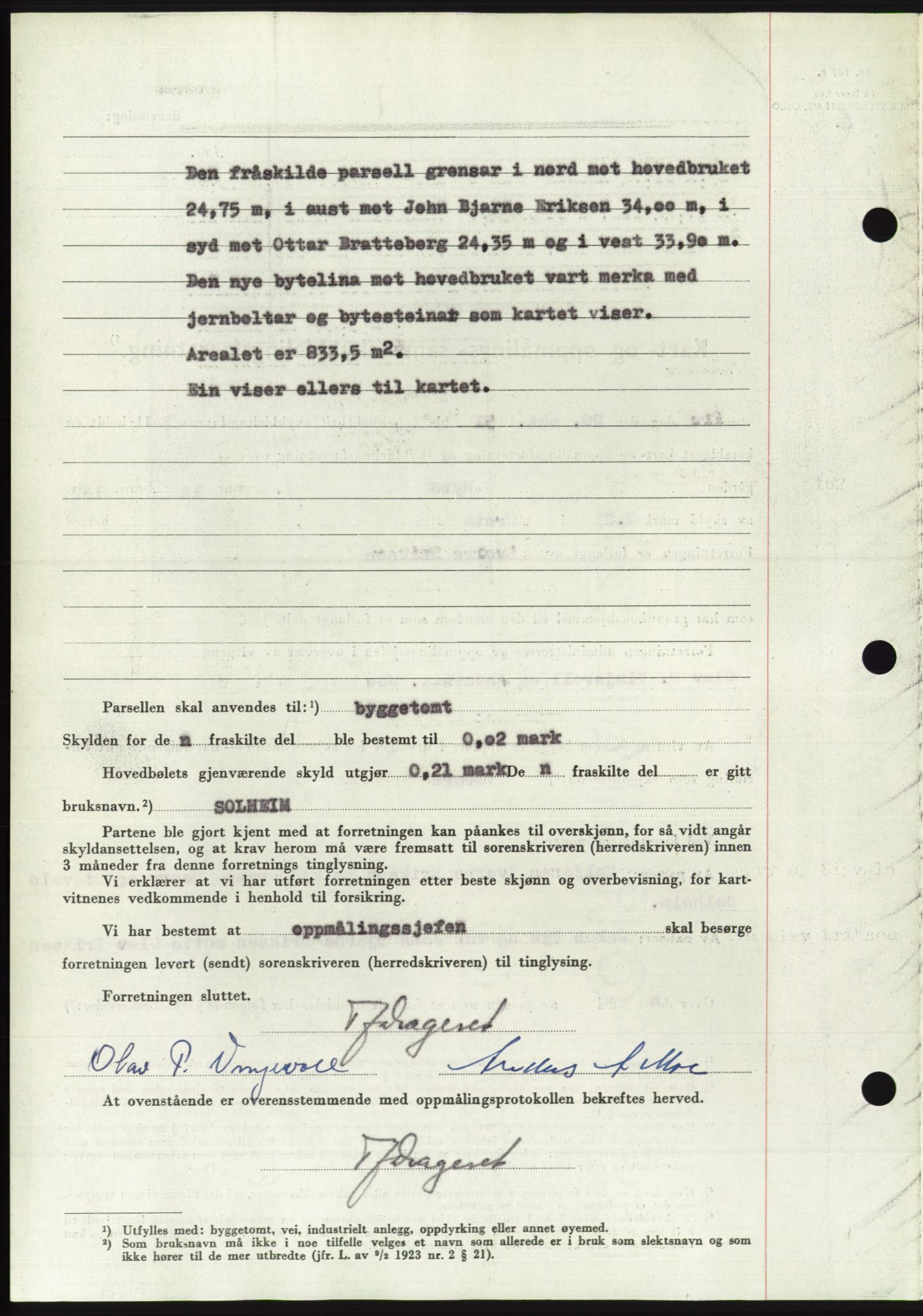 Søre Sunnmøre sorenskriveri, AV/SAT-A-4122/1/2/2C/L0090: Pantebok nr. 16A, 1951-1951, Dagboknr: 2155/1951