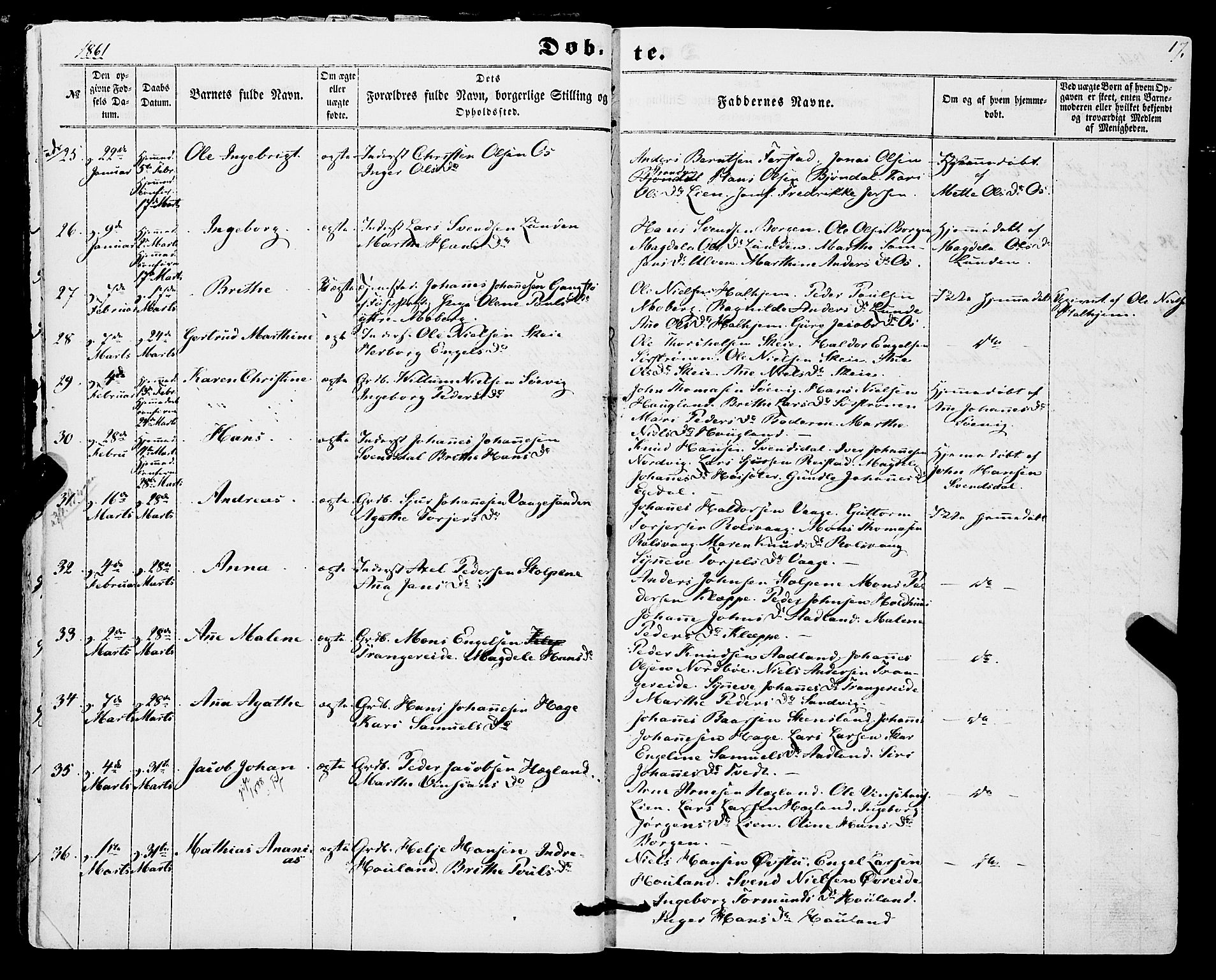 Os sokneprestembete, AV/SAB-A-99929: Ministerialbok nr. A 17, 1860-1873, s. 17
