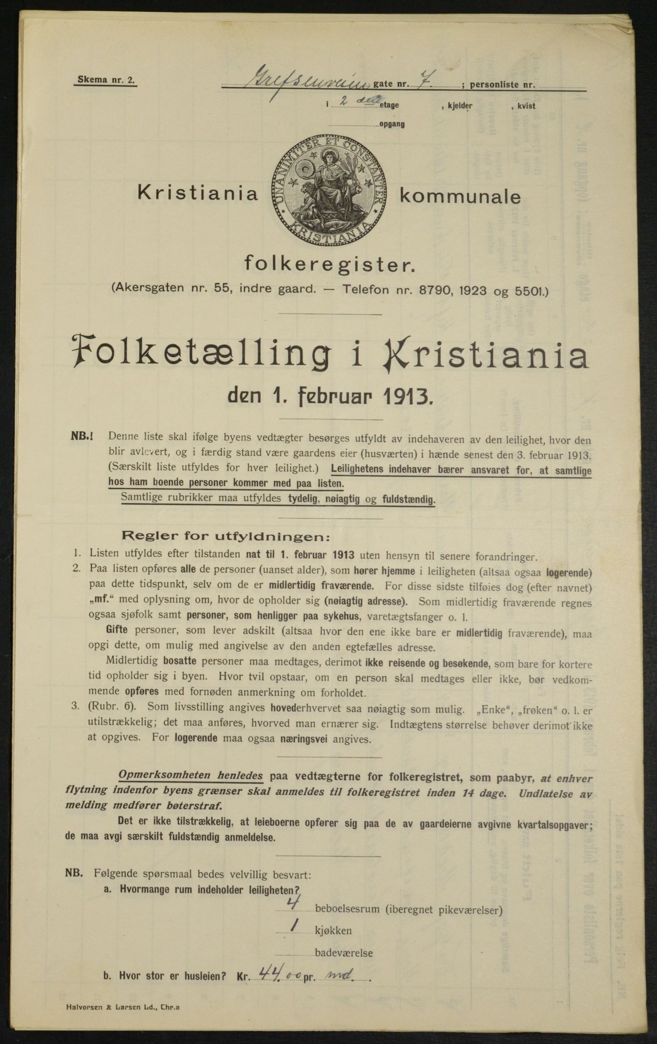 OBA, Kommunal folketelling 1.2.1913 for Kristiania, 1913, s. 29614