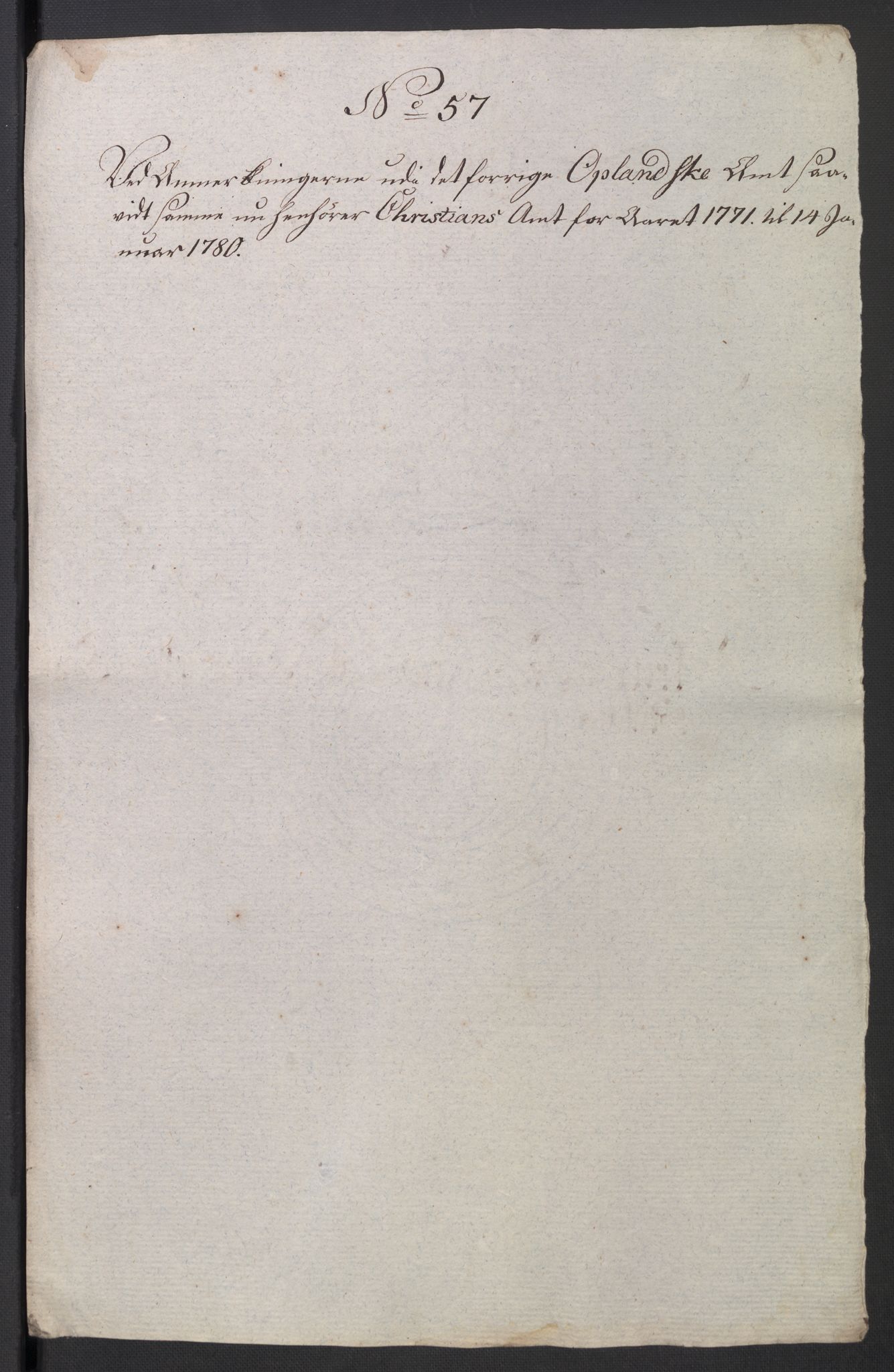 Rentekammeret inntil 1814, Reviderte regnskaper, Mindre regnskaper, AV/RA-EA-4068/Rb/L0014: Opplands amt, 1771-1779, s. 826