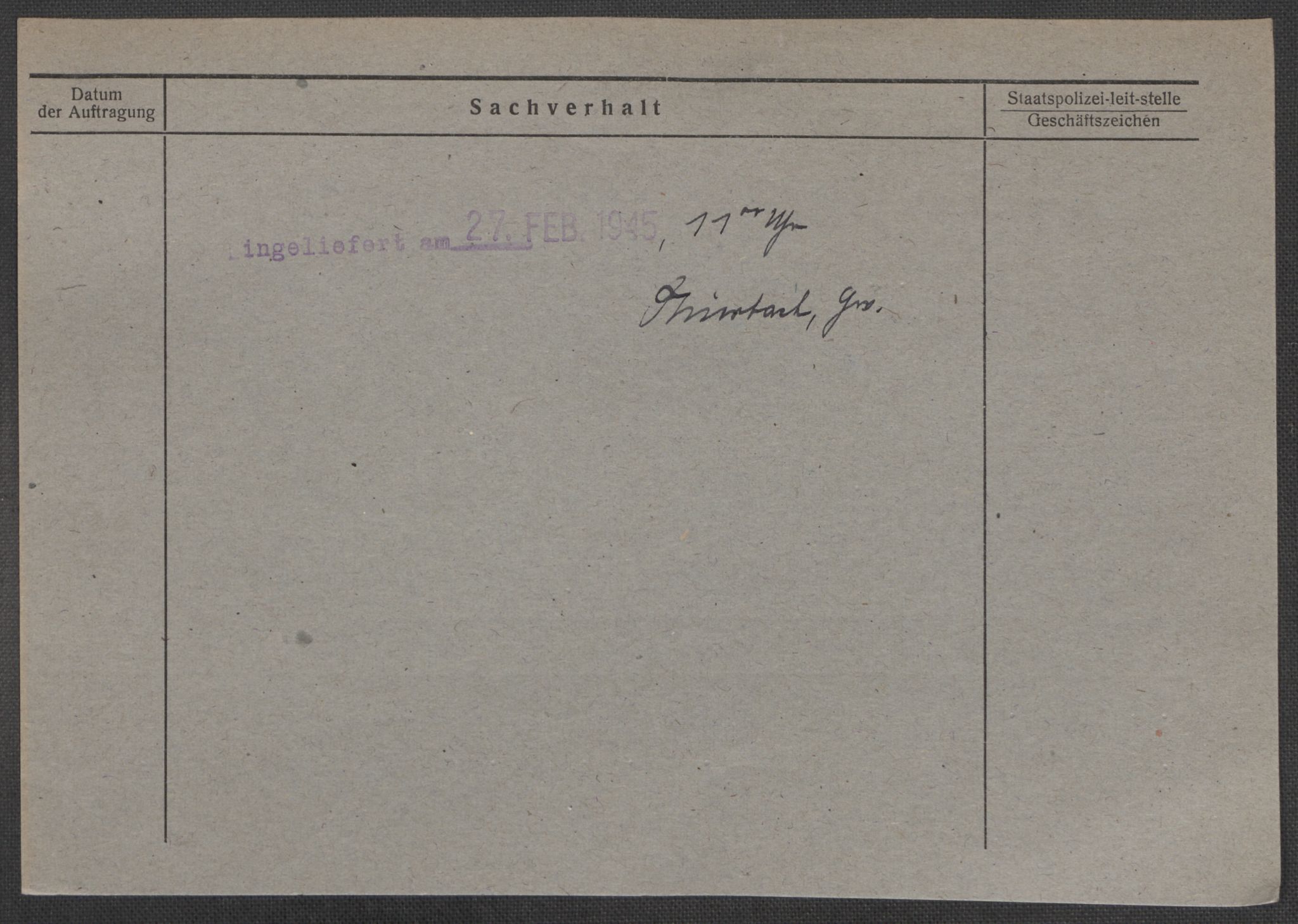 Befehlshaber der Sicherheitspolizei und des SD, RA/RAFA-5969/E/Ea/Eaa/L0007: Register over norske fanger i Møllergata 19: Lundb-N, 1940-1945, s. 843