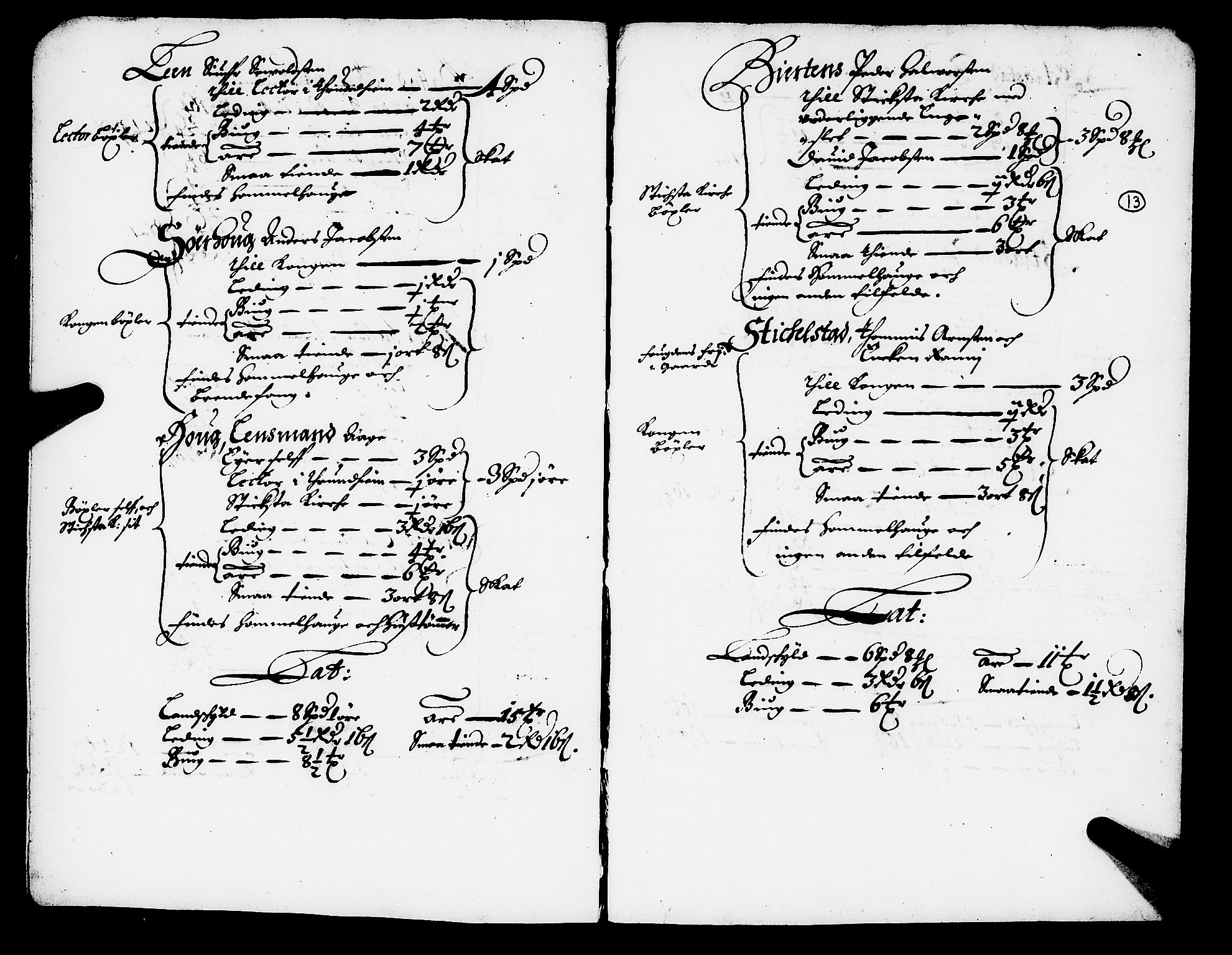 Rentekammeret inntil 1814, Realistisk ordnet avdeling, AV/RA-EA-4070/N/Nb/Nba/L0054: Stjørdal len, 1669, s. 12b-13a