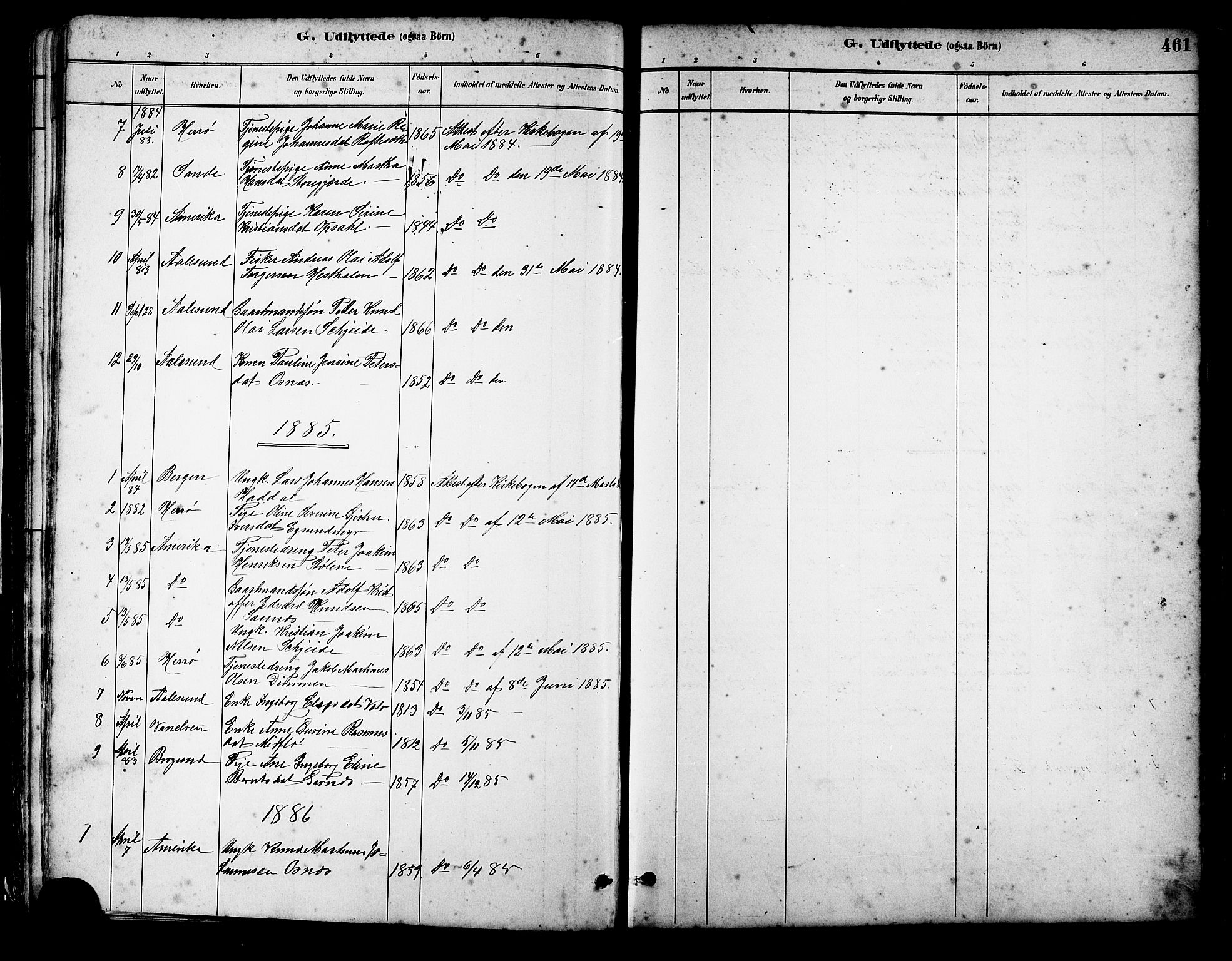 Ministerialprotokoller, klokkerbøker og fødselsregistre - Møre og Romsdal, AV/SAT-A-1454/509/L0112: Klokkerbok nr. 509C02, 1883-1922, s. 461