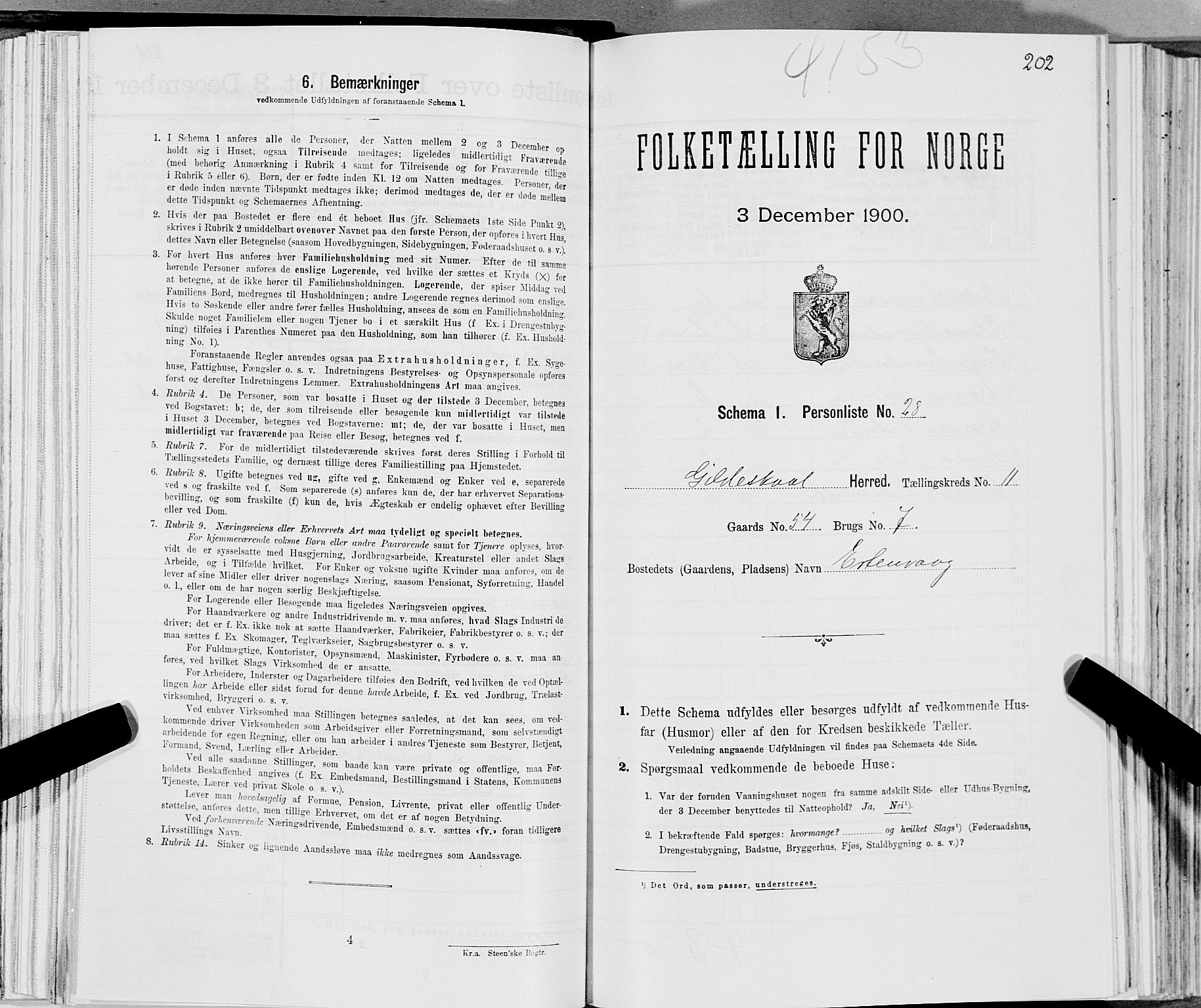 SAT, Folketelling 1900 for 1838 Gildeskål herred, 1900, s. 1185