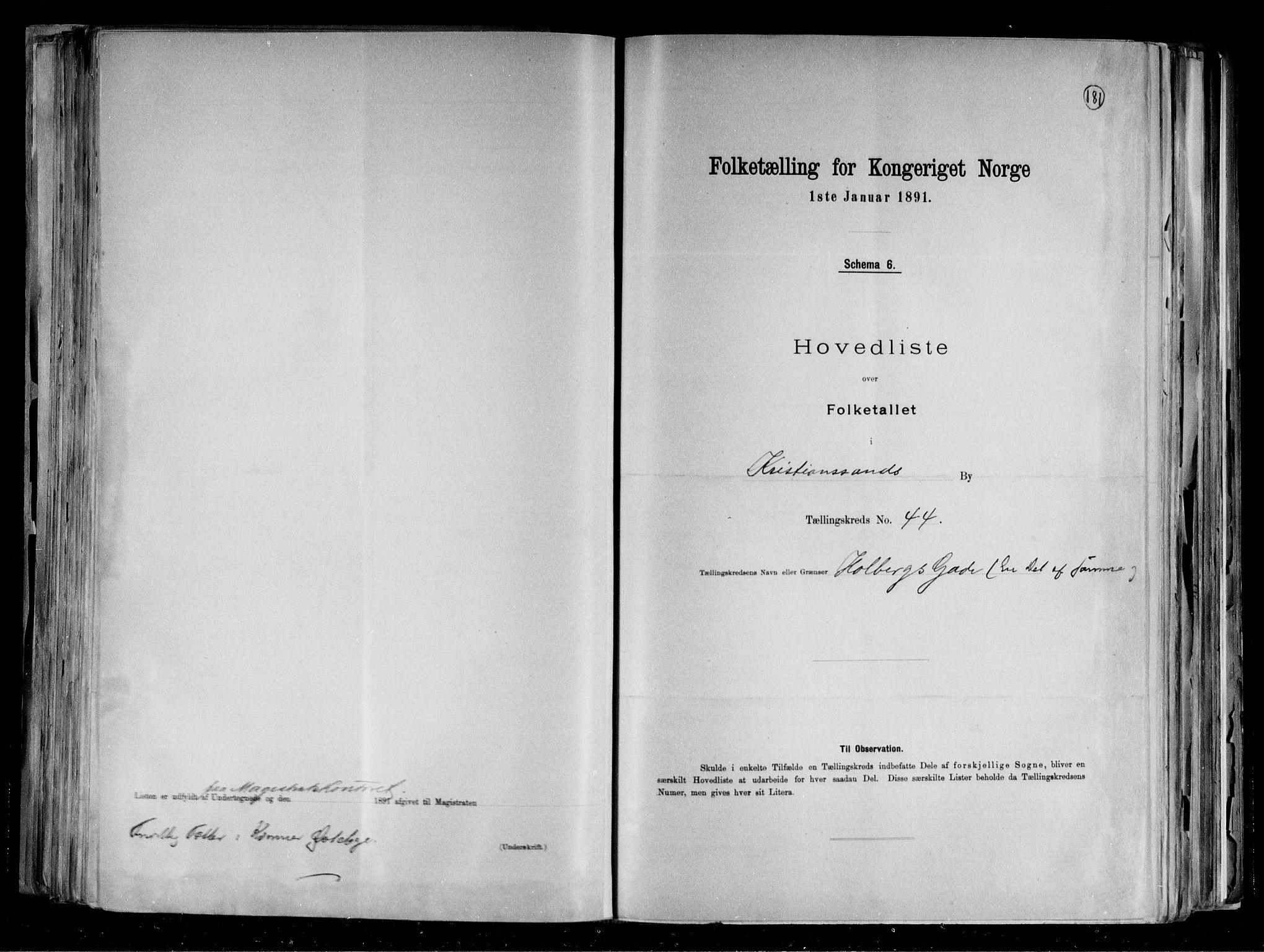 RA, Folketelling 1891 for 1001 Kristiansand kjøpstad, 1891, s. 92