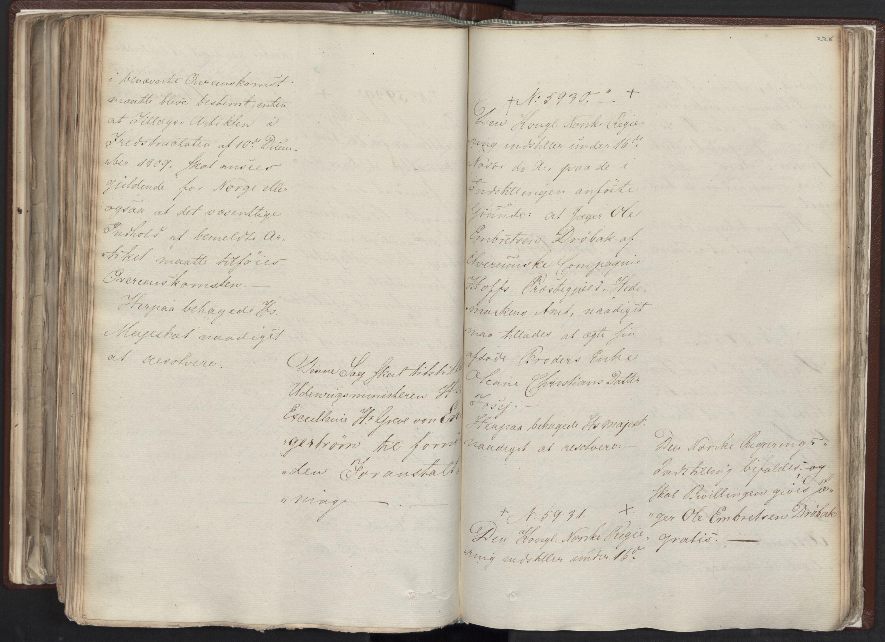 Statsrådssekretariatet, AV/RA-S-1001/A/Ab/L0012: Kgl. res. nr. 5679-6008 II, 1821, s. 227b-228a
