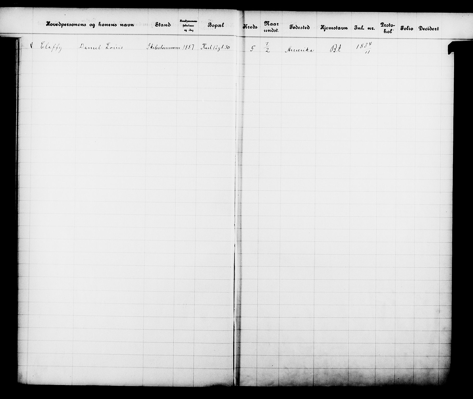 Fattigvesenet, OBA/A-20045/Fb/L0030: Hjemstavnsregister, 1911, s. 30