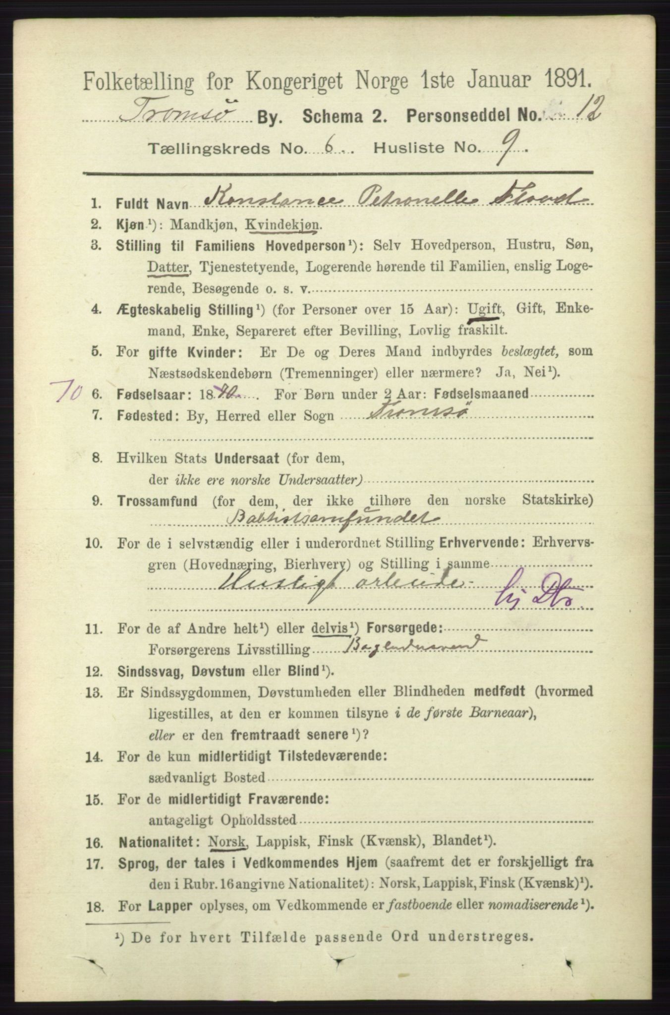 RA, Folketelling 1891 for 1902 Tromsø kjøpstad, 1891, s. 5642