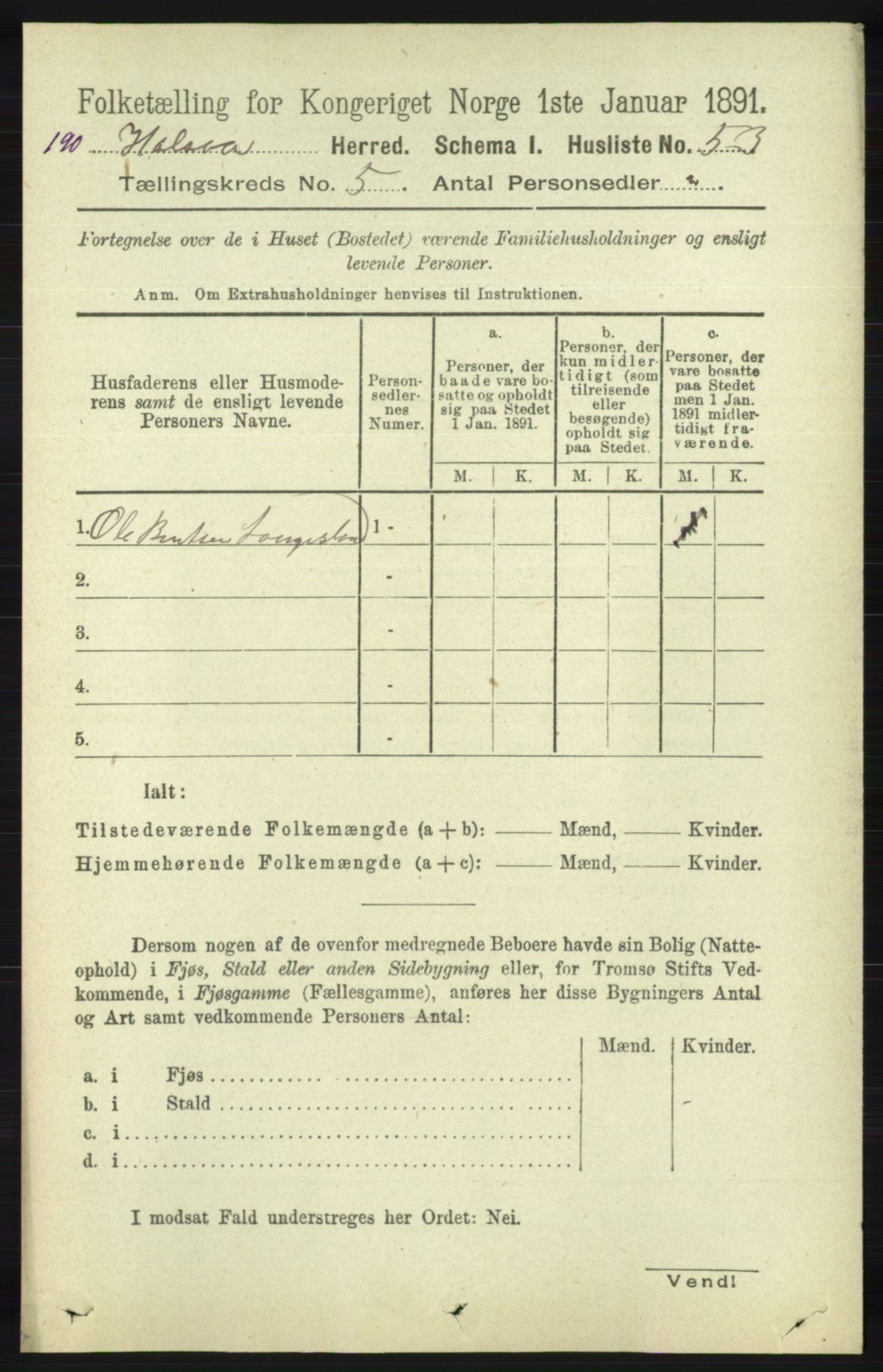 RA, Folketelling 1891 for 1019 Halse og Harkmark herred, 1891, s. 2025