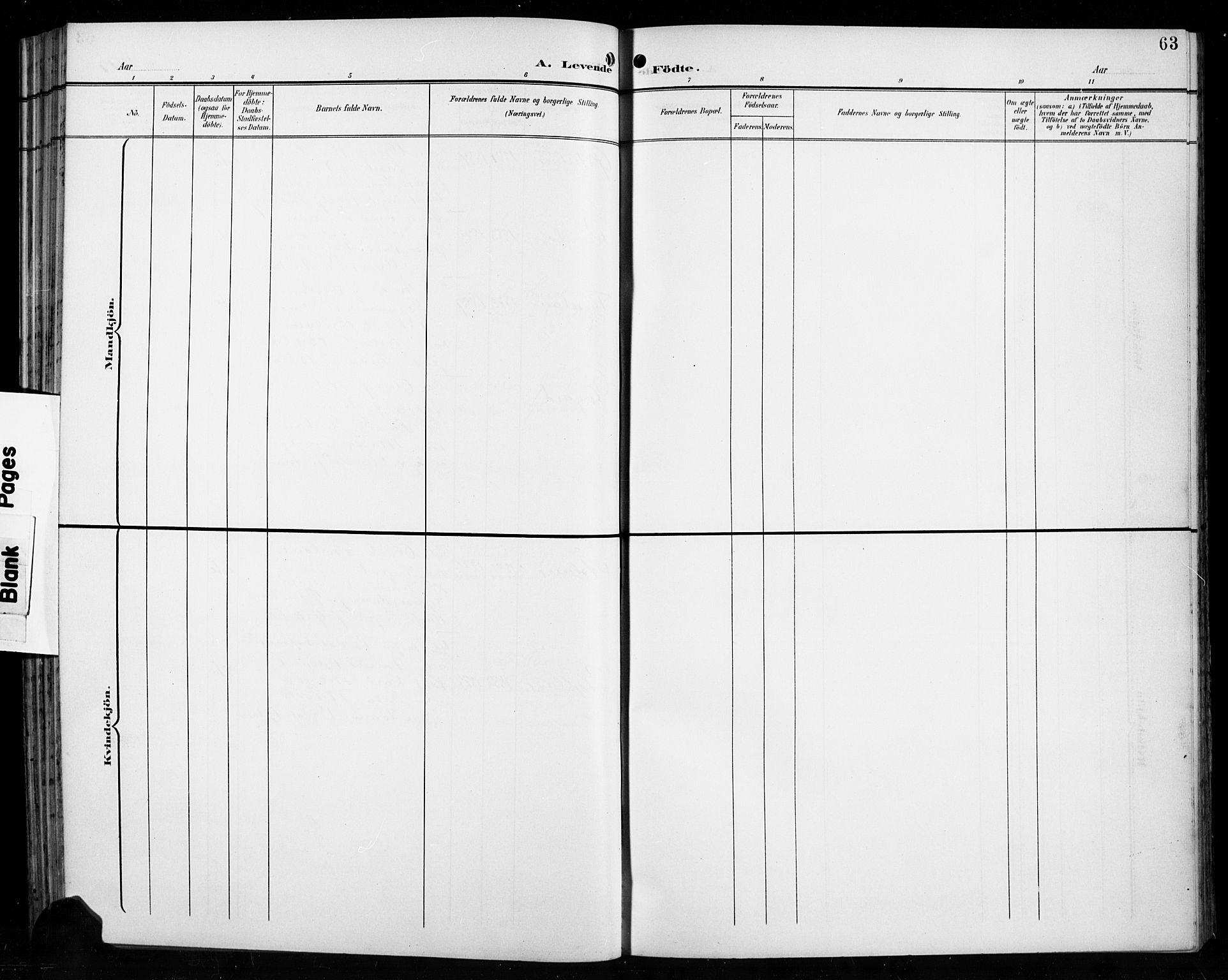 Åseral sokneprestkontor, SAK/1111-0051/F/Fb/L0003: Klokkerbok nr. B 3, 1900-1919, s. 63
