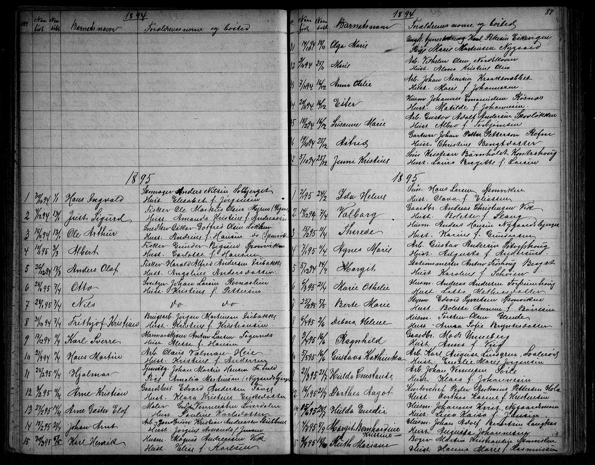 Berg prestekontor Kirkebøker, AV/SAO-A-10902/G/Ga/L0004: Klokkerbok nr. I 4, 1867-1922, s. 84