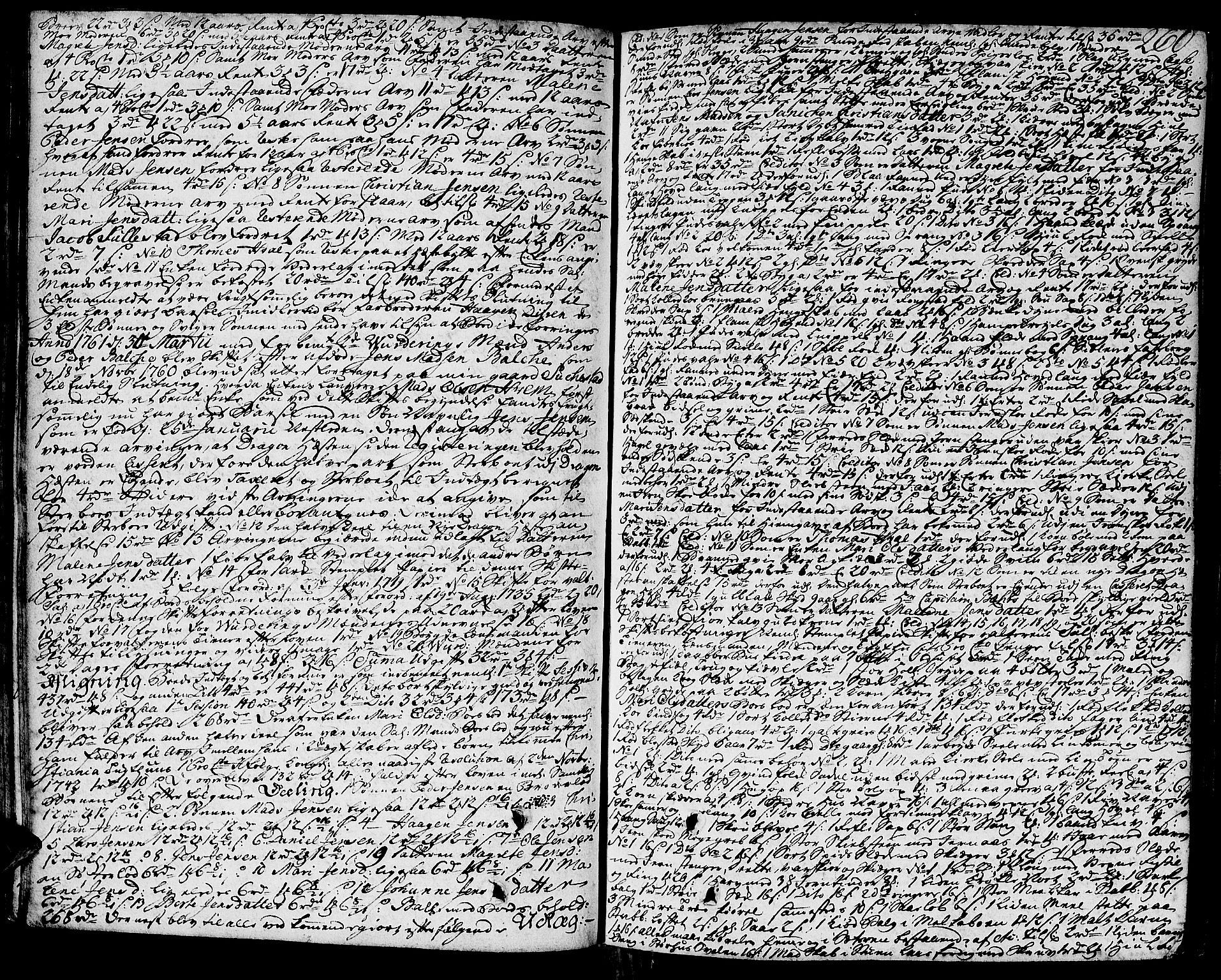 Toten tingrett, SAH/TING-006/J/Ja/L0009: Skifteprotokoll, 1756-1765, s. 259b-260a