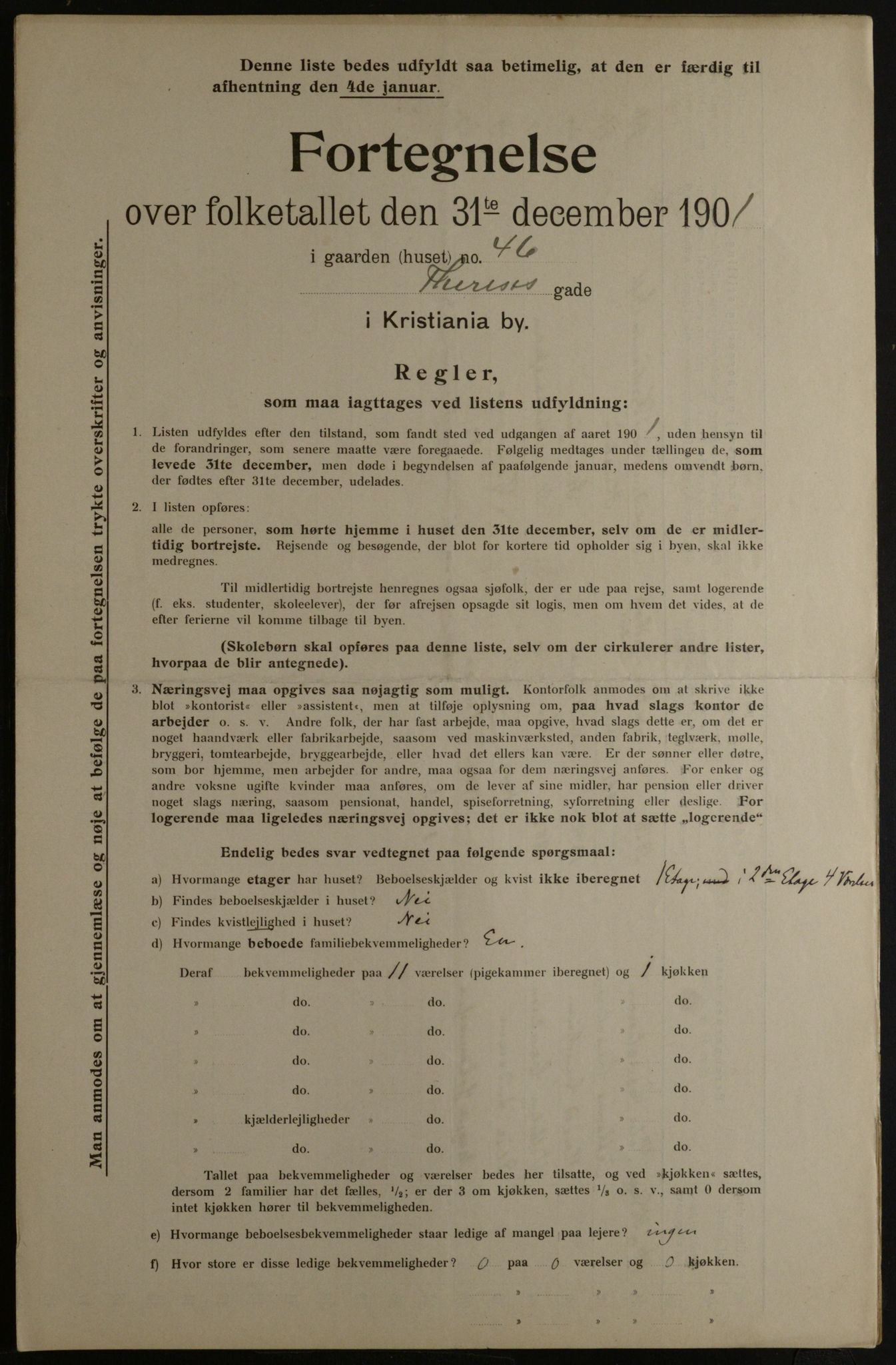 OBA, Kommunal folketelling 31.12.1901 for Kristiania kjøpstad, 1901, s. 16688