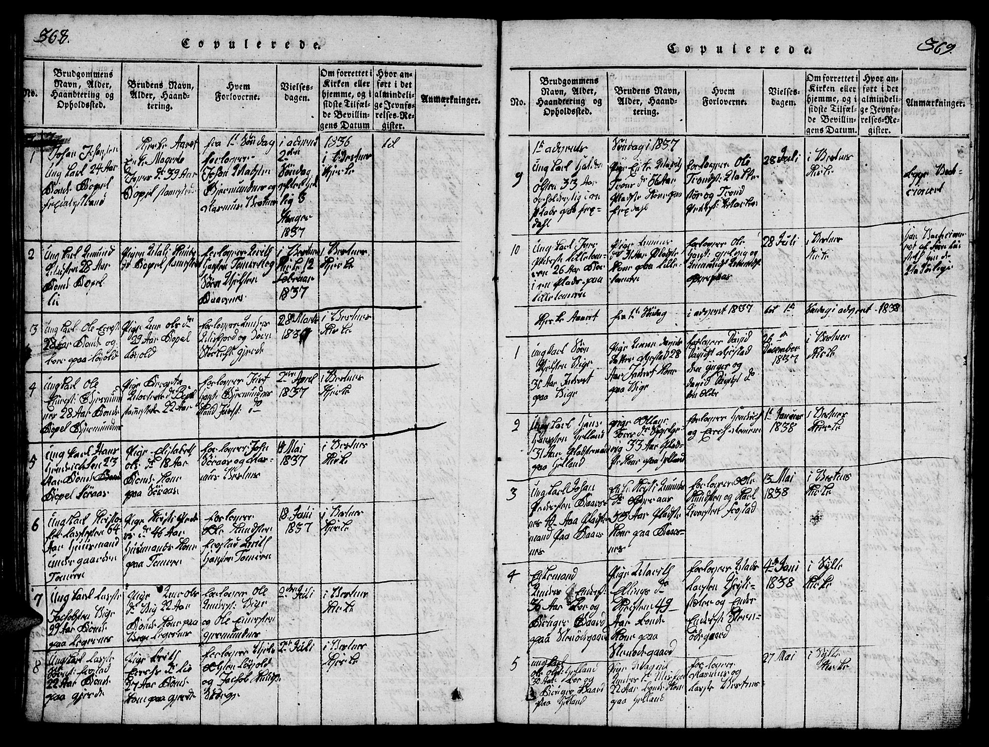 Ministerialprotokoller, klokkerbøker og fødselsregistre - Møre og Romsdal, SAT/A-1454/539/L0535: Klokkerbok nr. 539C01, 1818-1842, s. 368-369