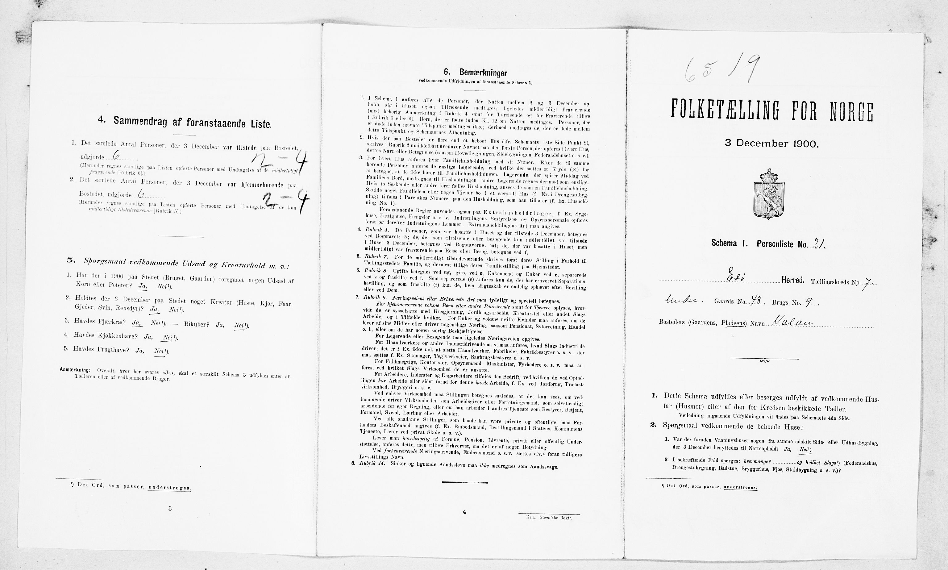 SAT, Folketelling 1900 for 1573 Edøy herred, 1900, s. 578