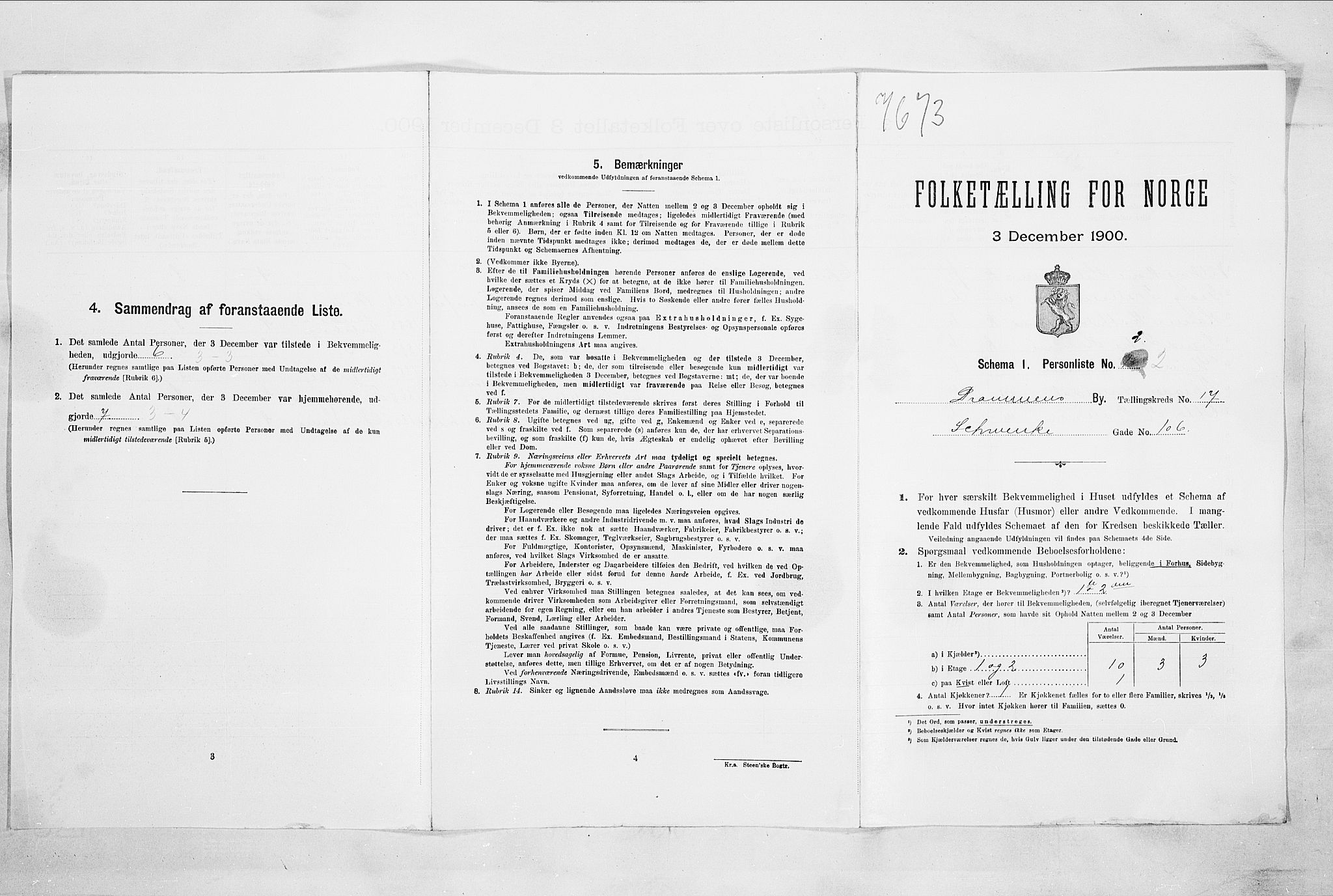 RA, Folketelling 1900 for 0602 Drammen kjøpstad, 1900, s. 3095