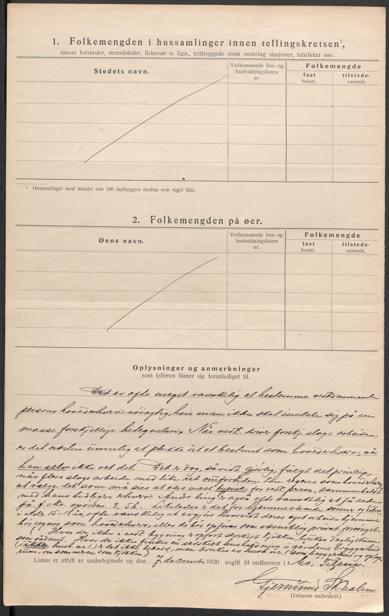 SAKO, Folketelling 1920 for 0832 Mo herred, 1920, s. 20