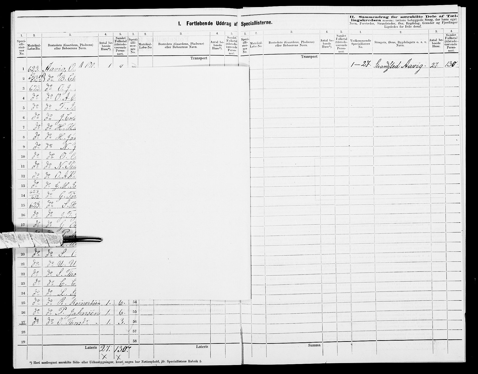 SAK, Folketelling 1875 for 1029P Sør-Audnedal prestegjeld, 1875, s. 69