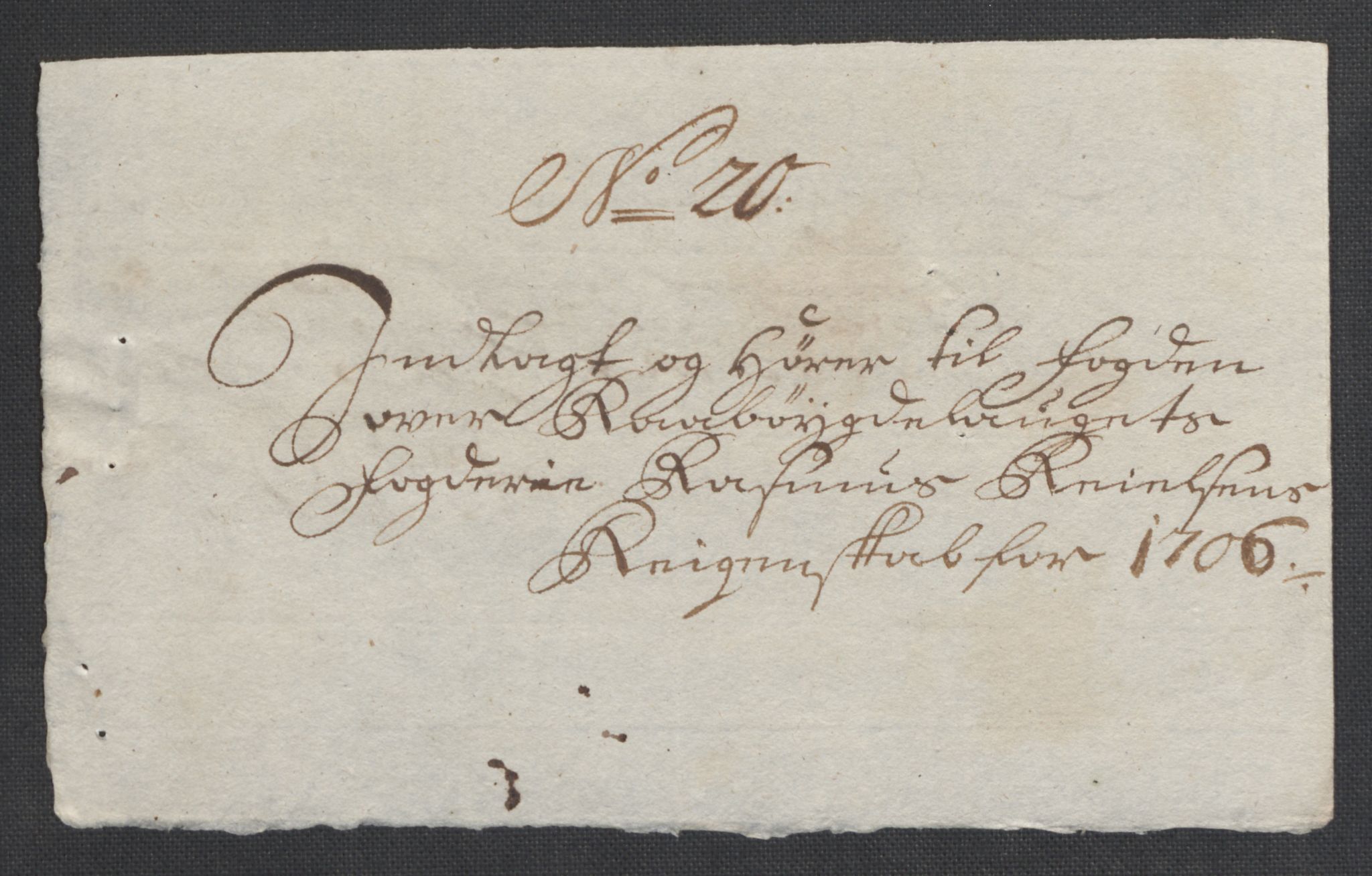 Rentekammeret inntil 1814, Reviderte regnskaper, Fogderegnskap, AV/RA-EA-4092/R40/L2448: Fogderegnskap Råbyggelag, 1706-1708, s. 75